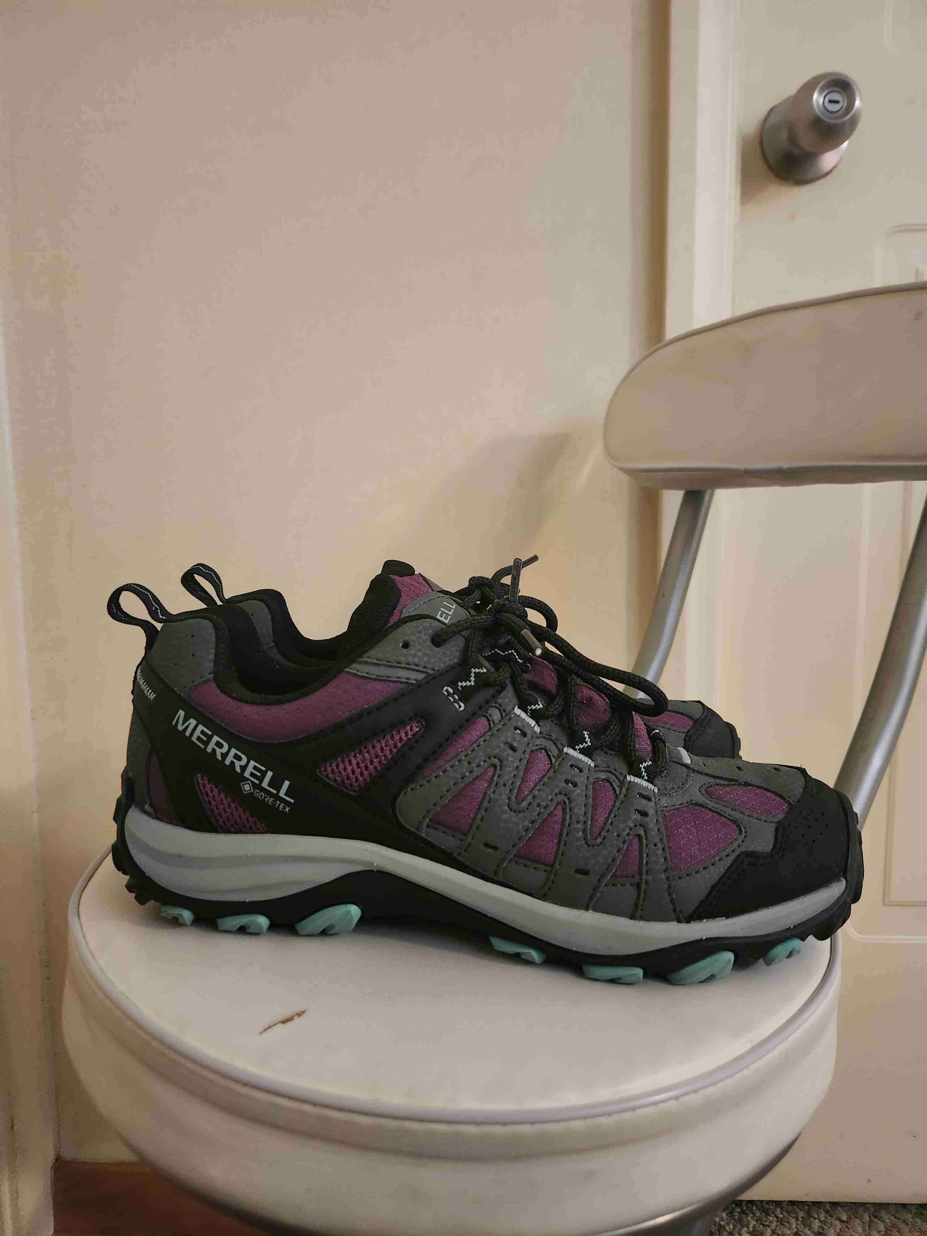 Zapatillas Merrell trekking gris y morado - miniatura 4