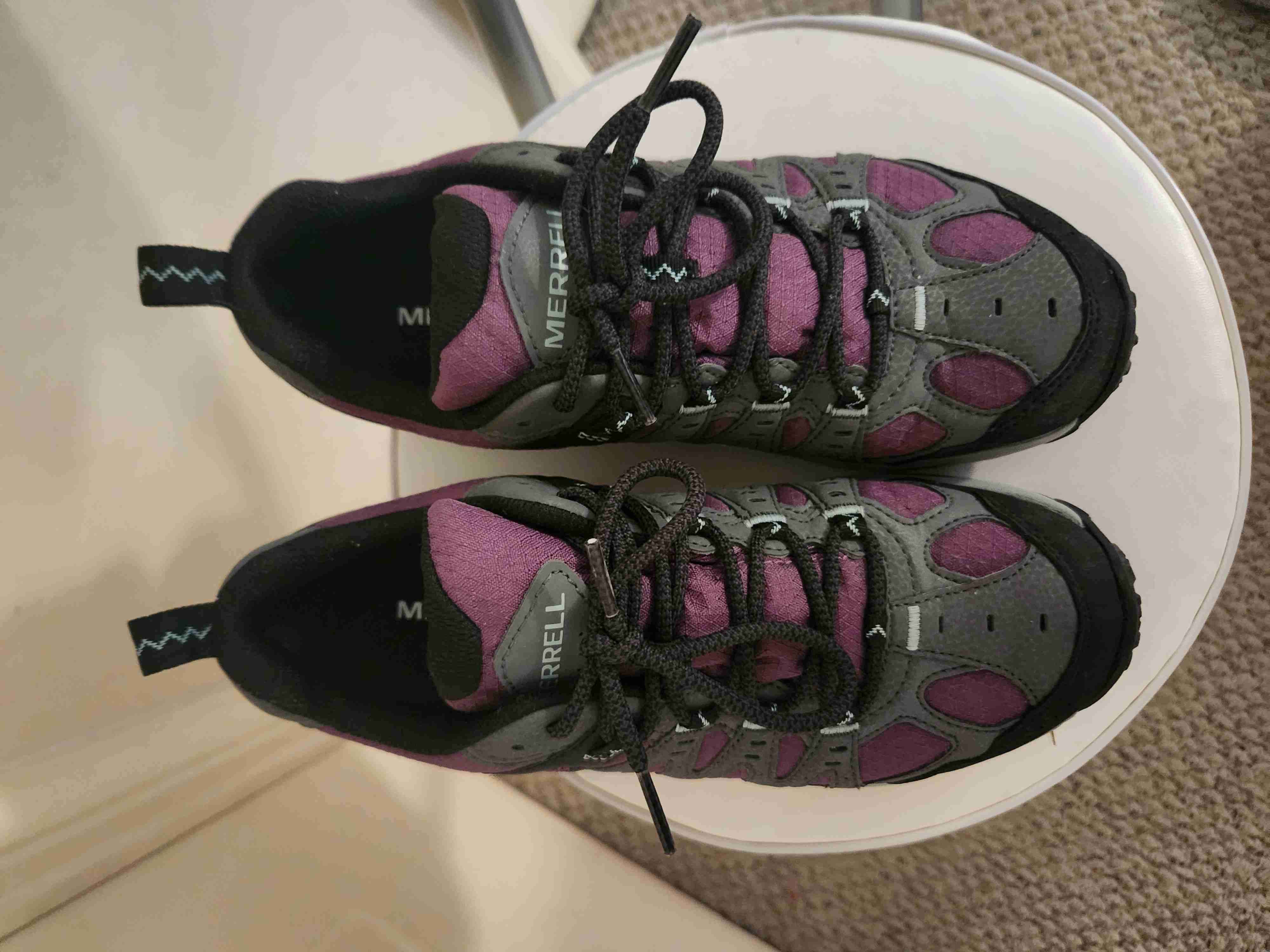 Zapatillas Merrell trekking gris y morado - miniatura 5