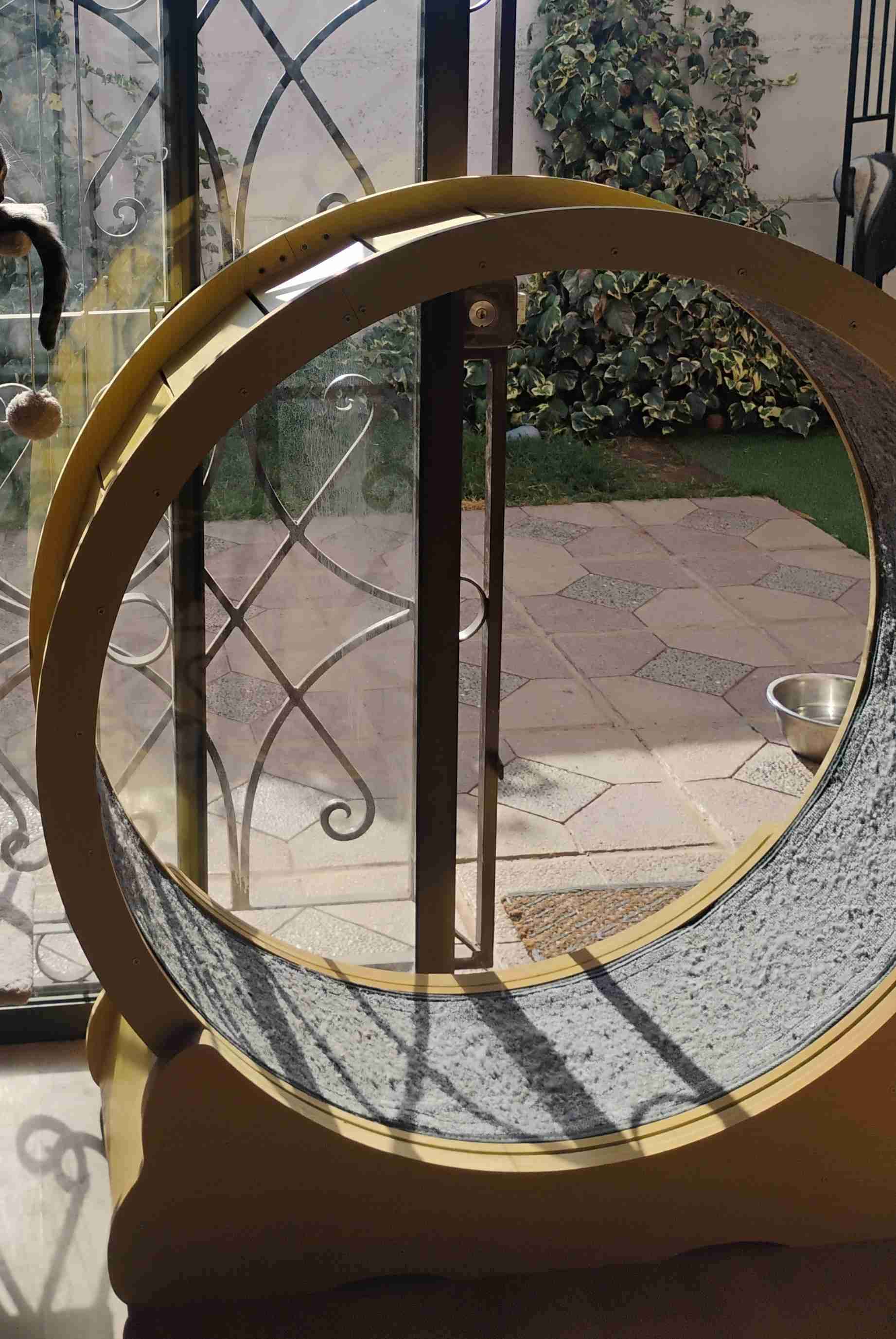 Rueda de ejercicio para gatos beige - miniatura 3