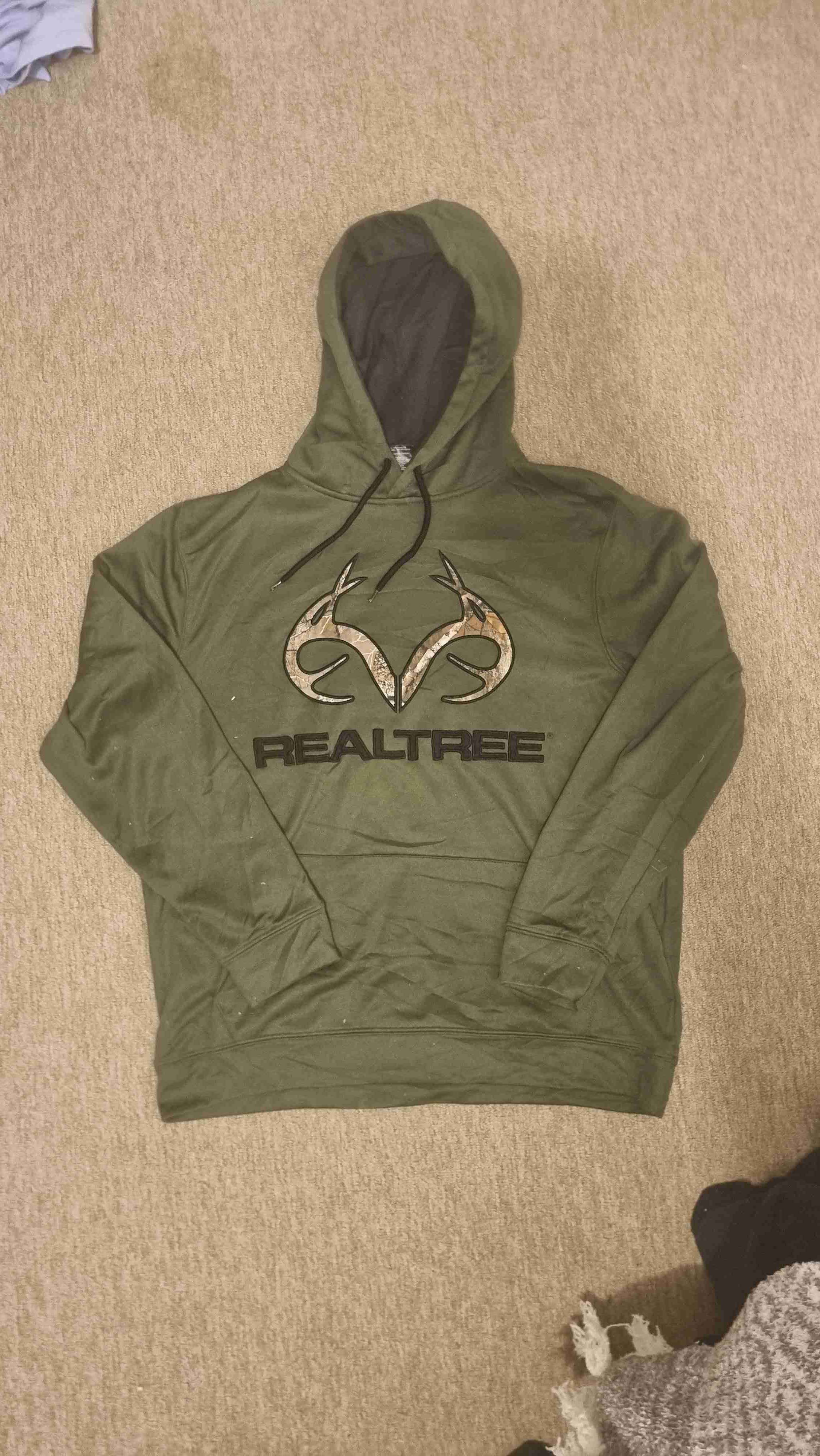 Polerón capucha Realtree verde