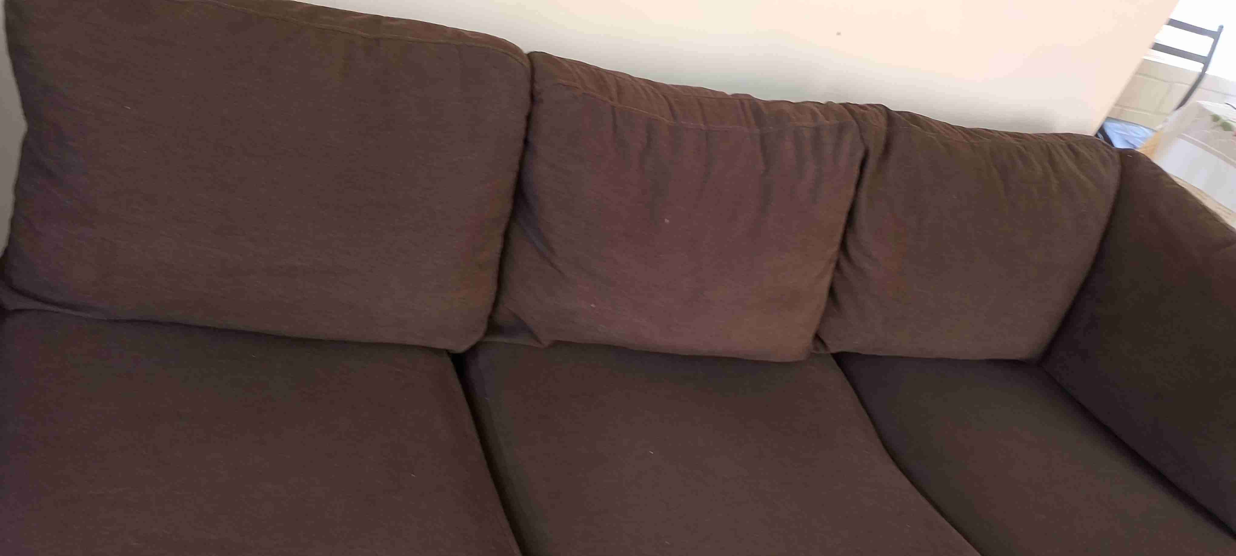 Sofá seccional marrón oscuro - miniatura 2