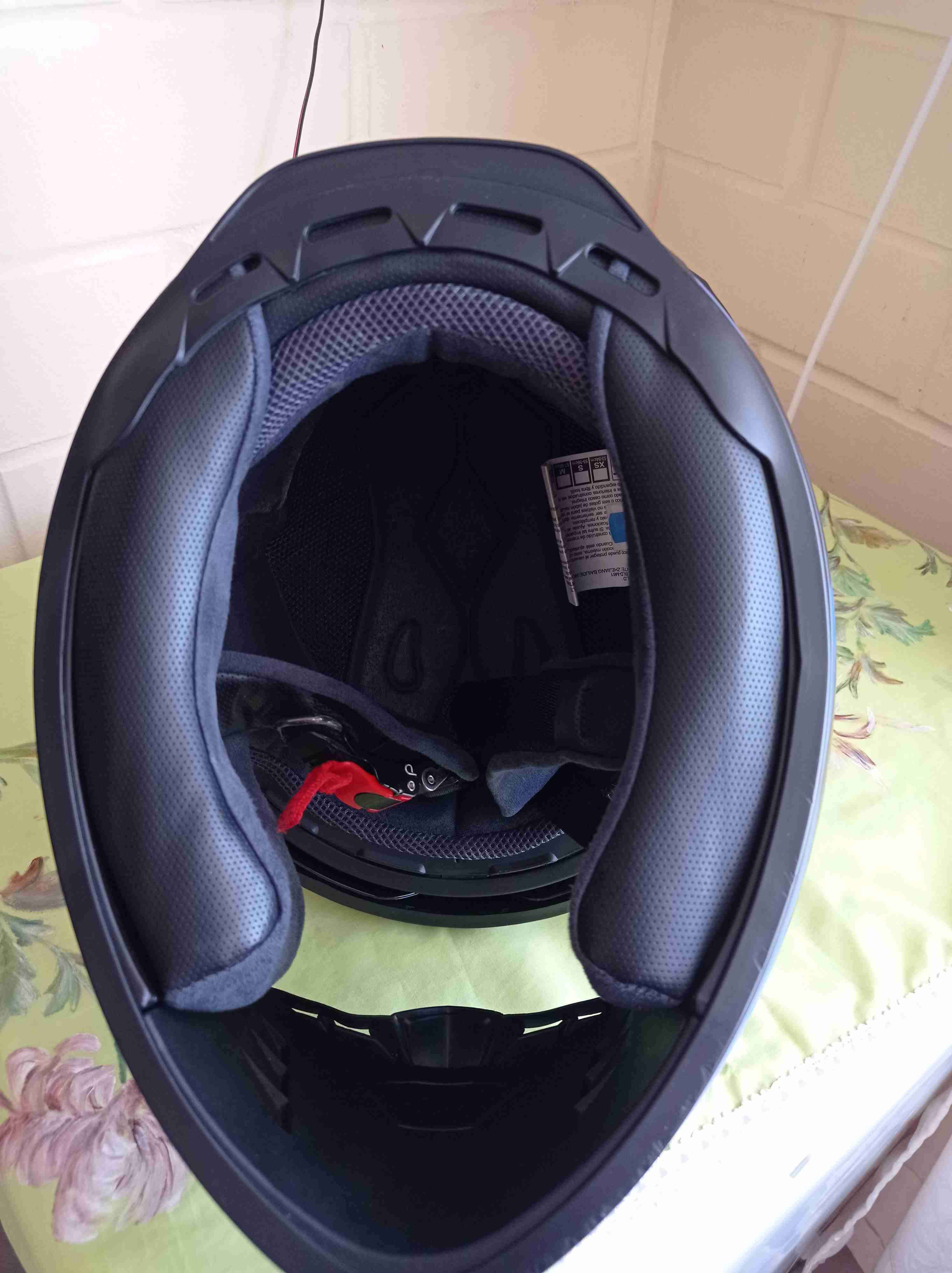 Casco de moto azul y negro - miniatura 4