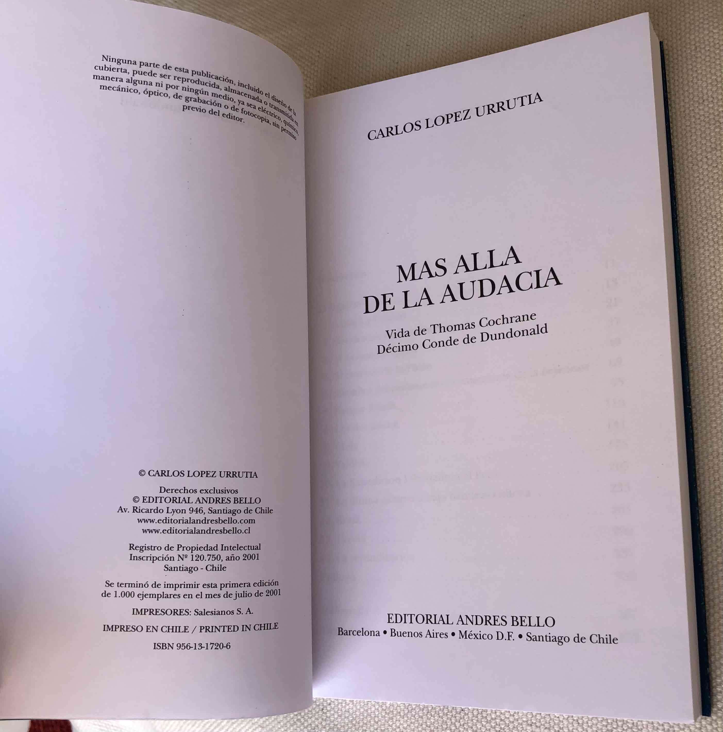 Libro Más Allá de la Audacia - Carlos L. Urrutia - miniatura 4