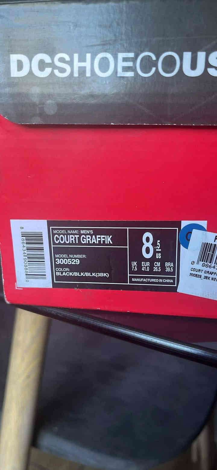 Zapatillas negras deportivas DC - miniatura 3