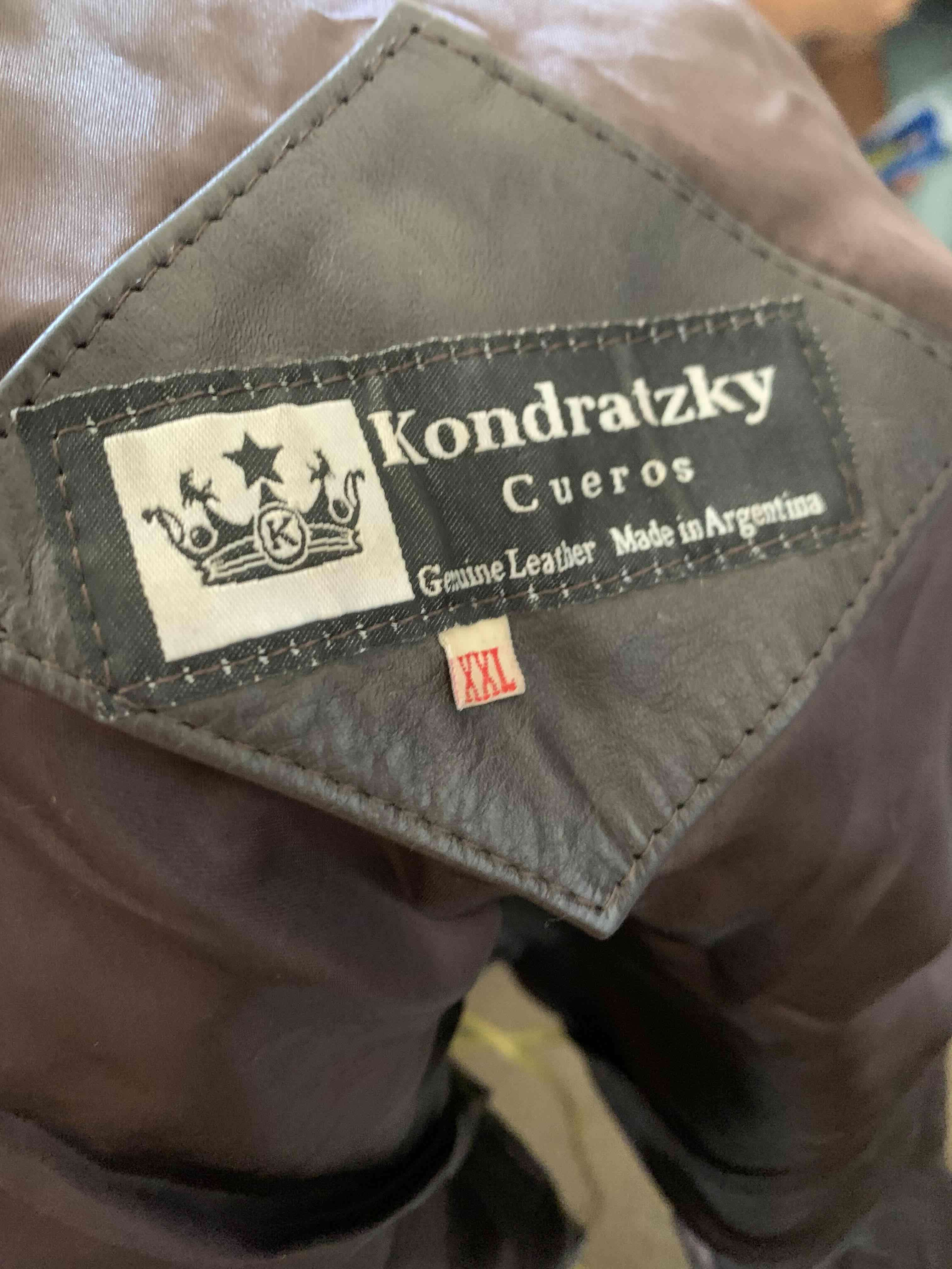 Chaqueta de cuero marrón - miniatura 3