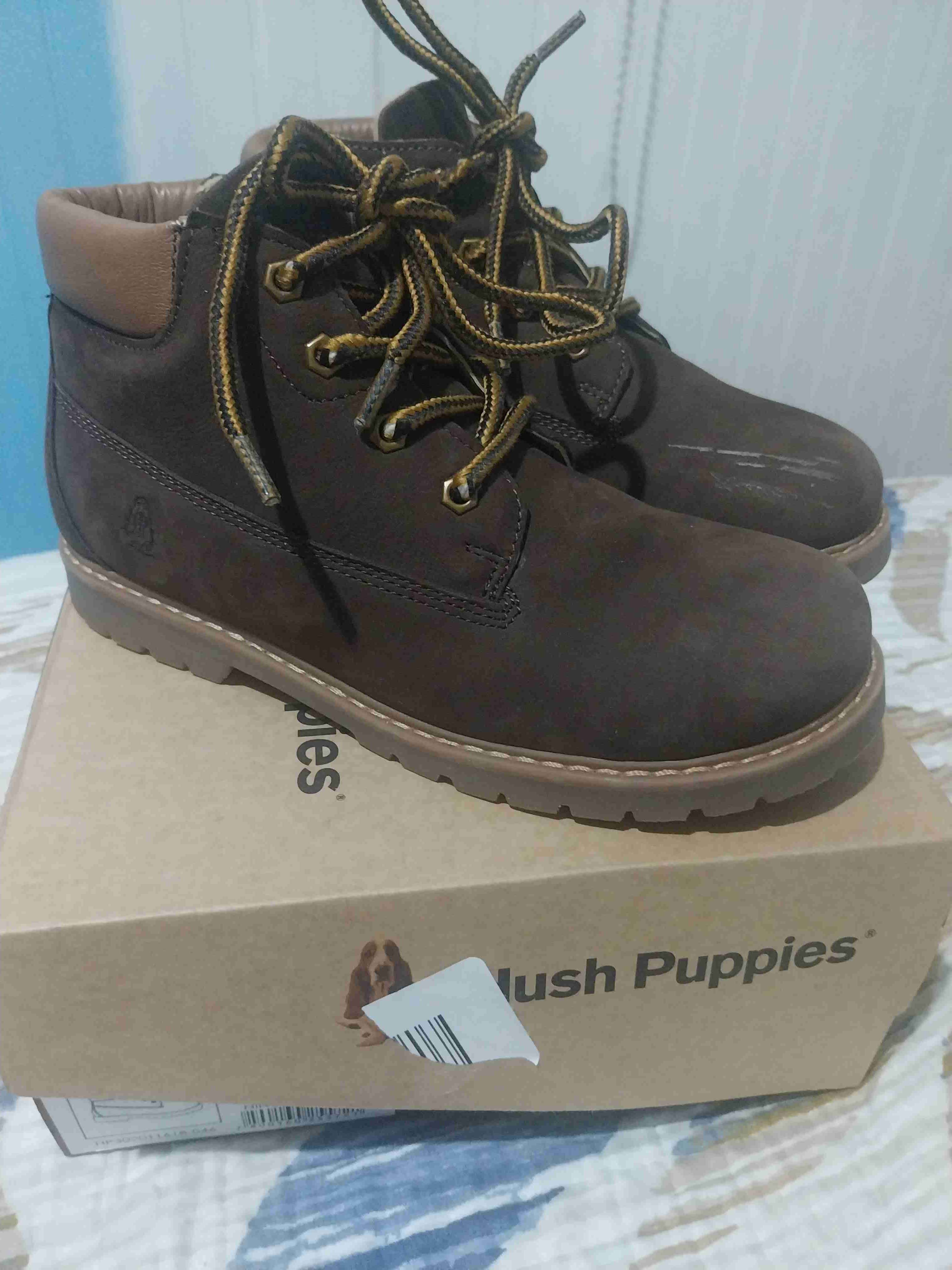 Botas de cuero marrón para niño - miniatura 2