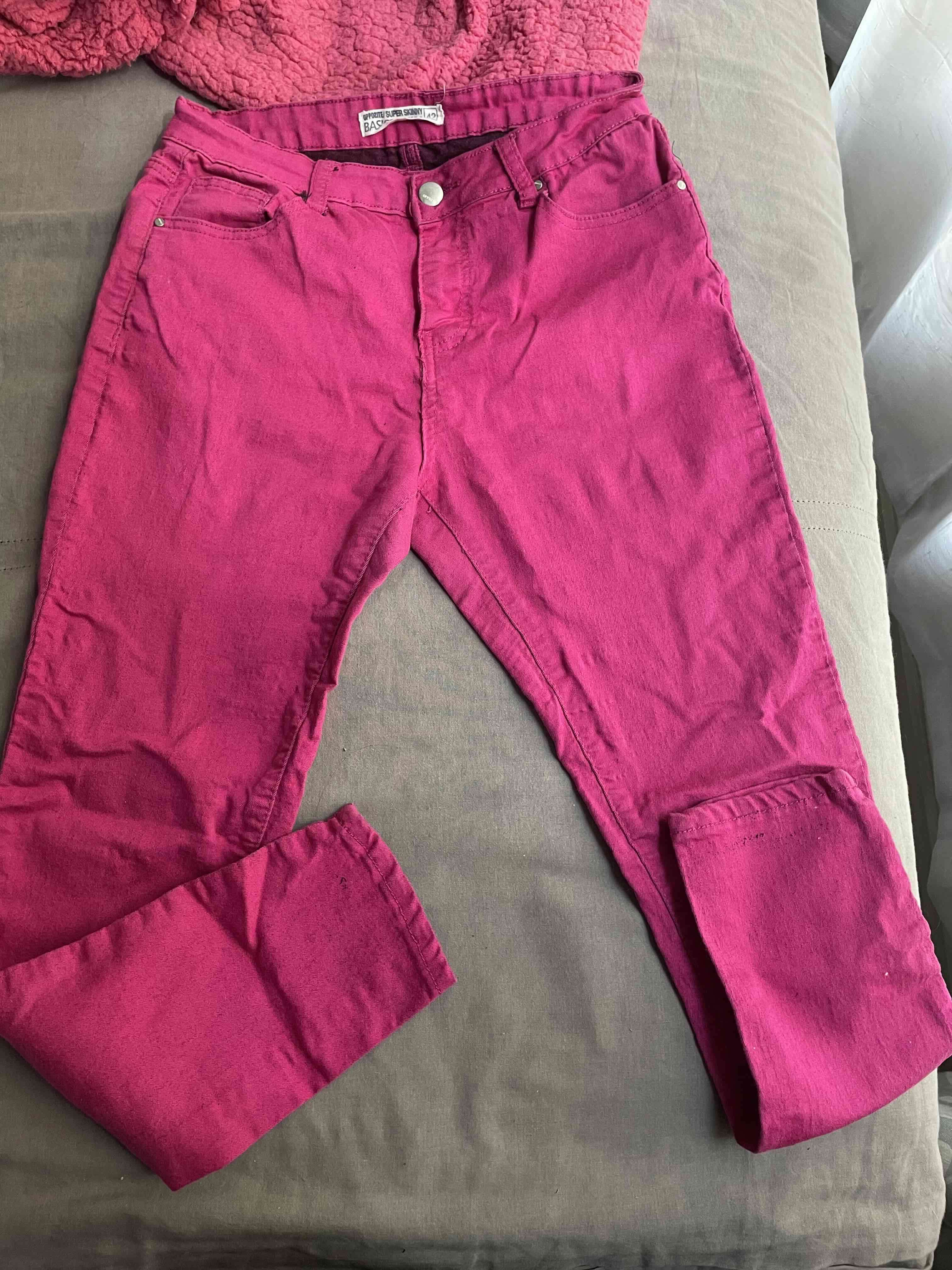 Jeans fucsia super skinny - miniatura 3