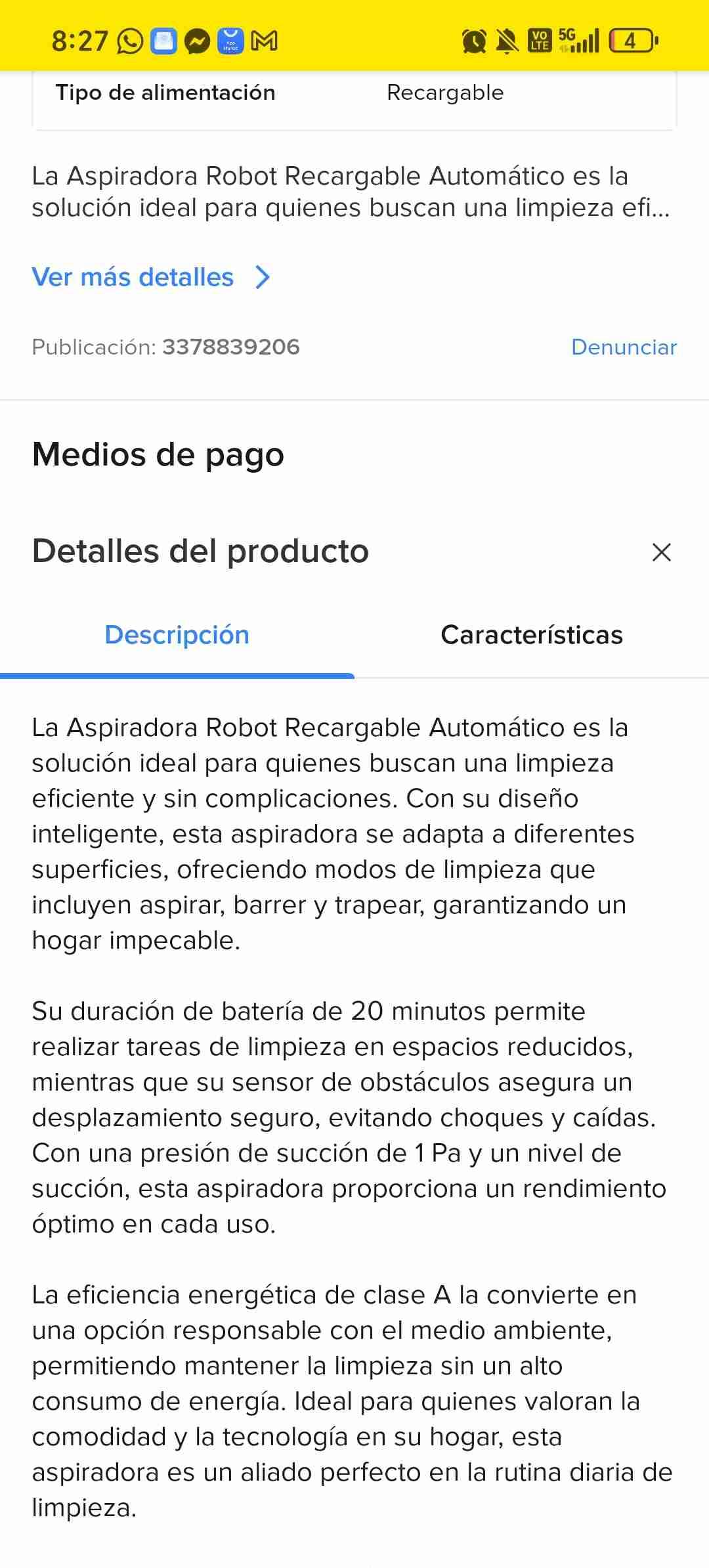 Robot aspirador Tasbel automático - miniatura 2