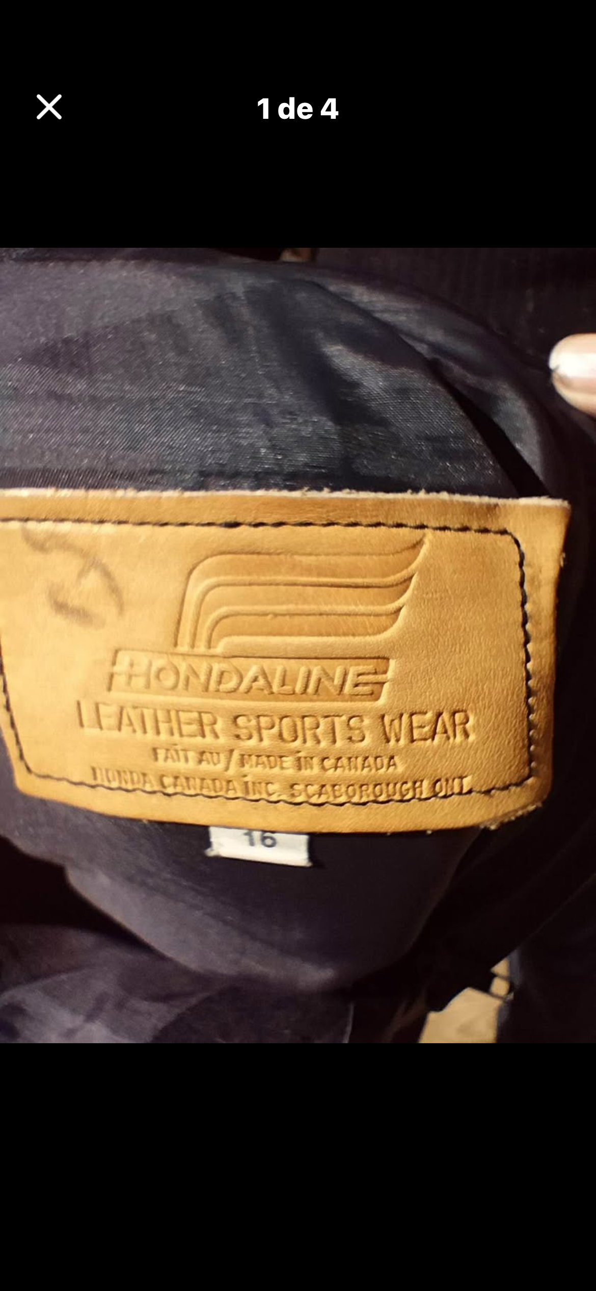 Pantalón cuero Hondaline talla 16