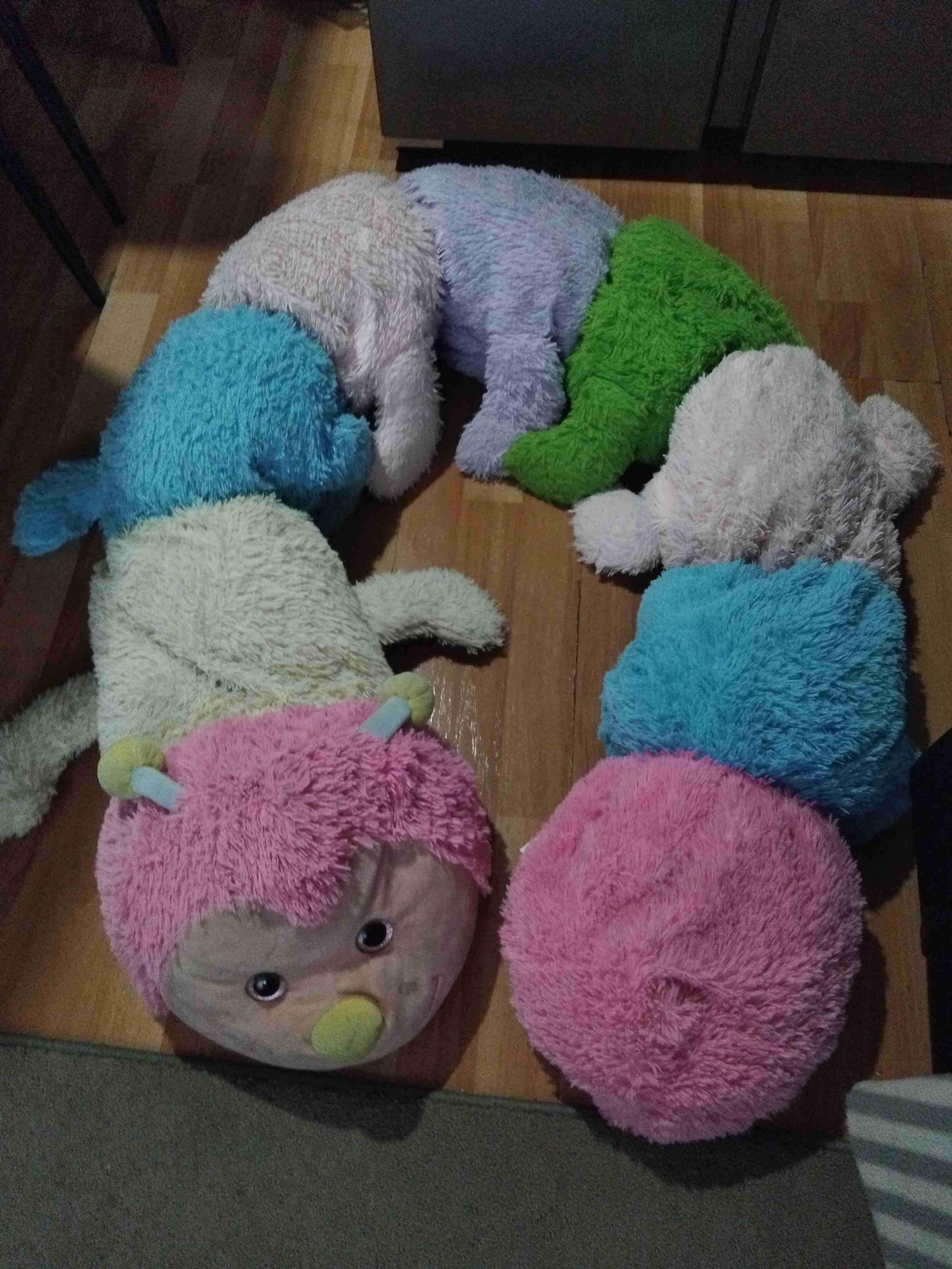 Peluche oruga multicolor grande - miniatura 2