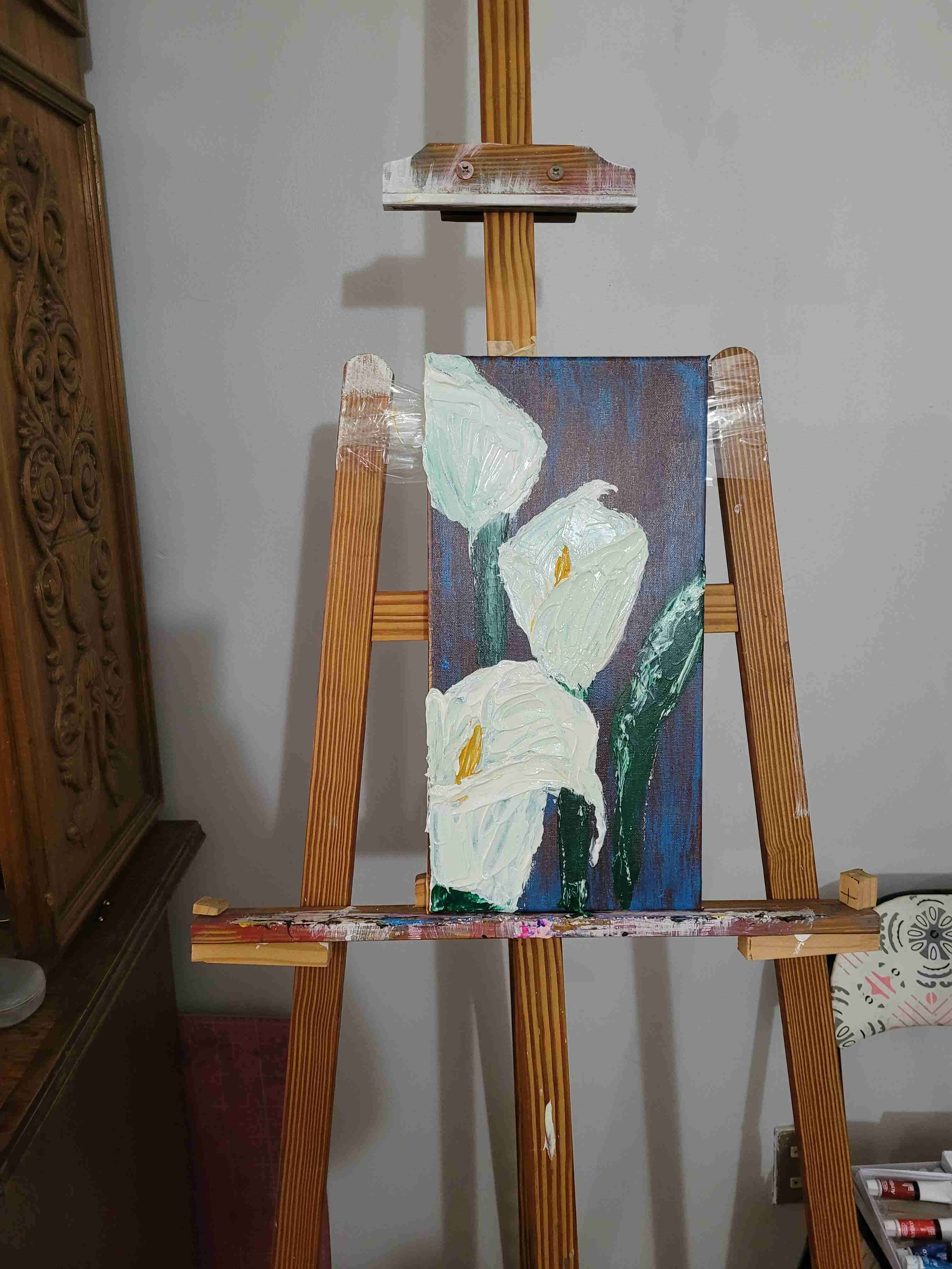 Pintura de calas 20x40 cms