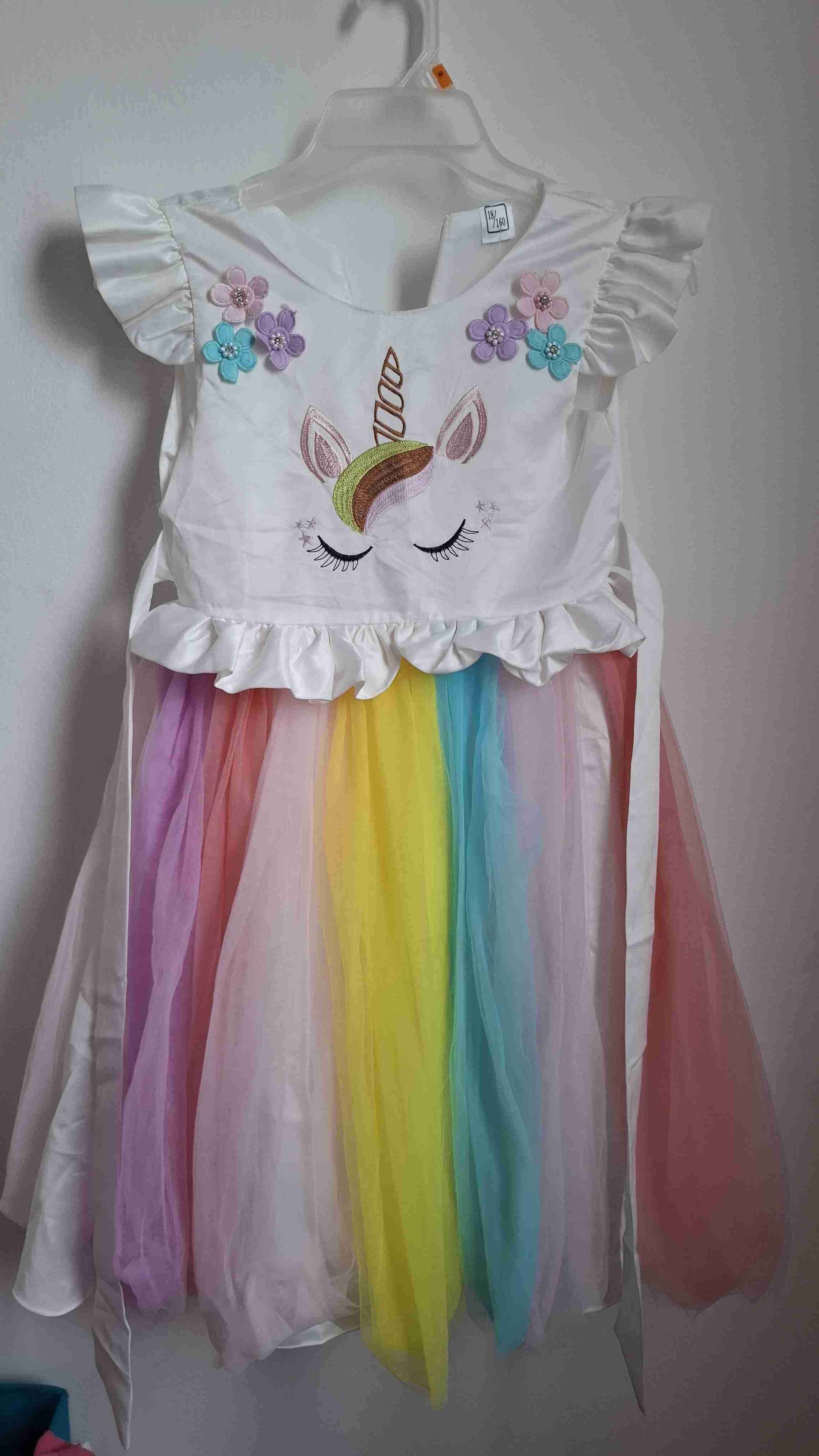 Vestido unicornio multicolor infantil