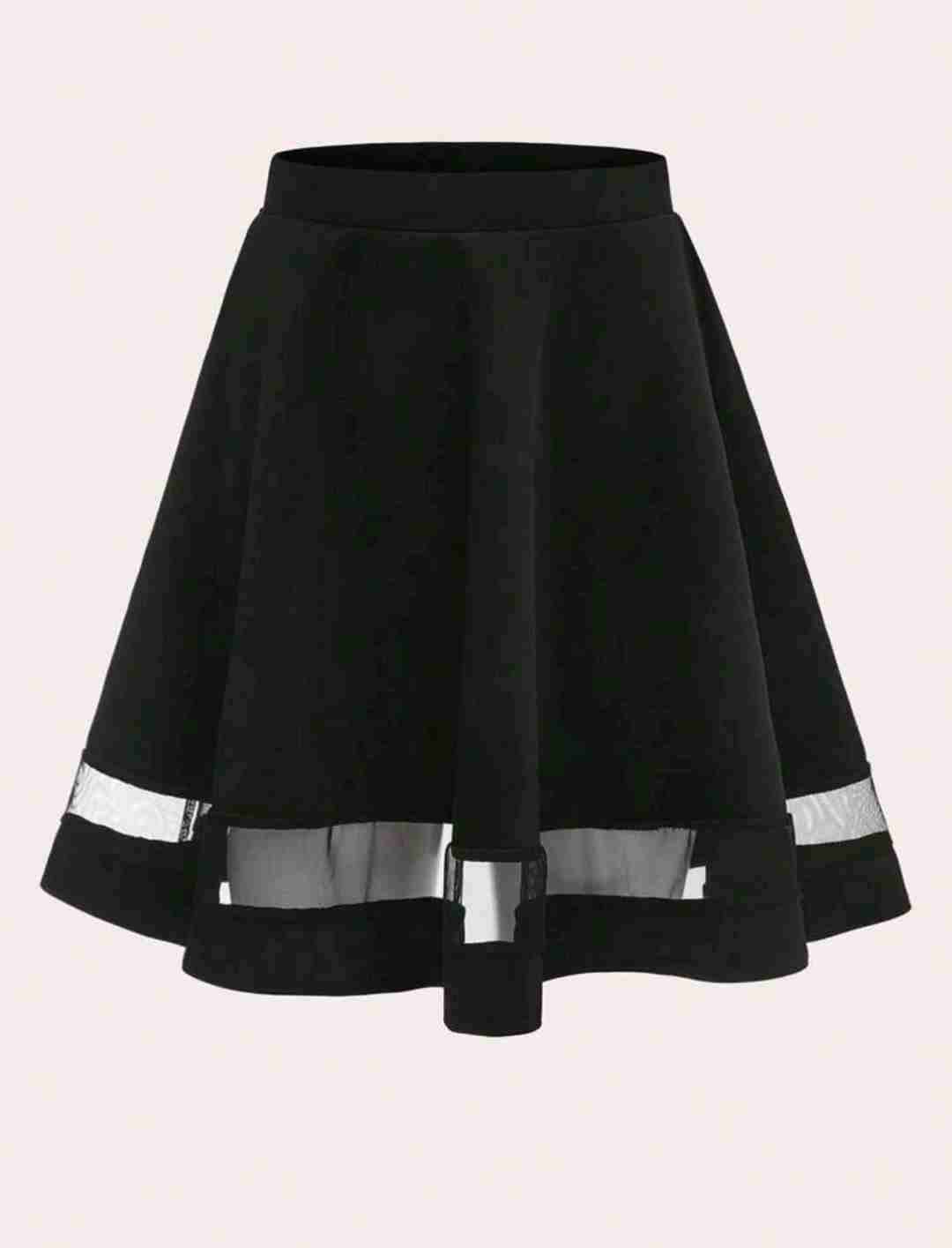 Falda negra corte A - miniatura 2