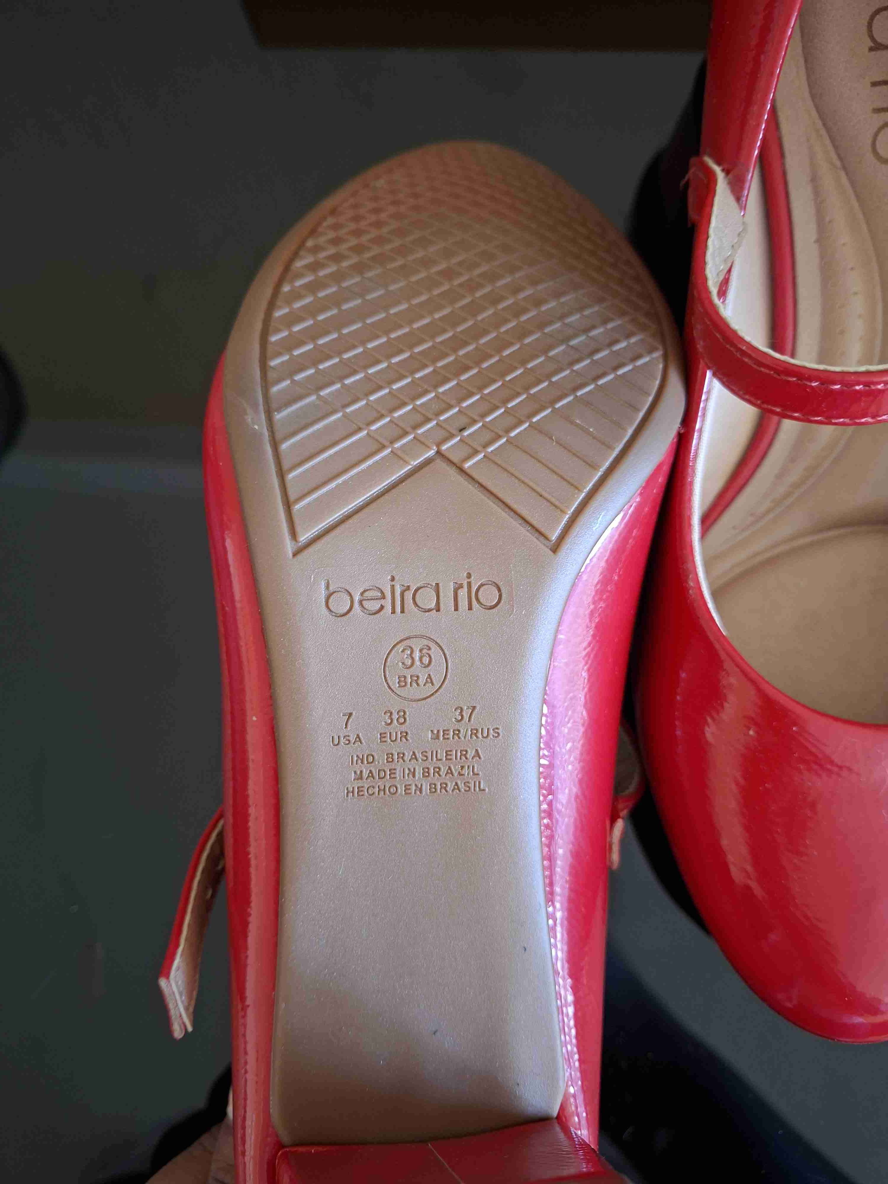 Zapatos rojos estilo Mary Jane (Taco Medio) - miniatura 4