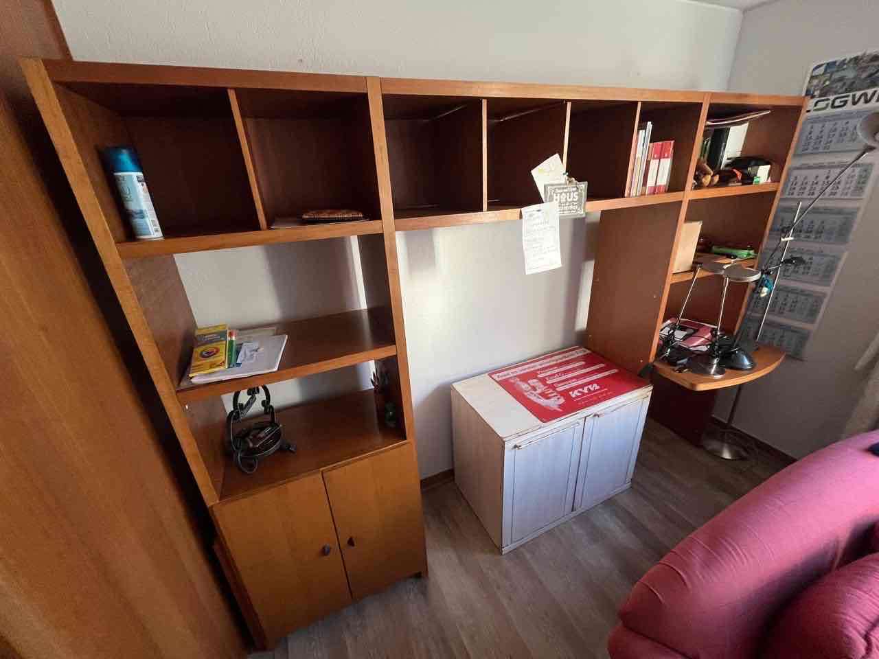 Mueble CIC modular de madera con escritorio