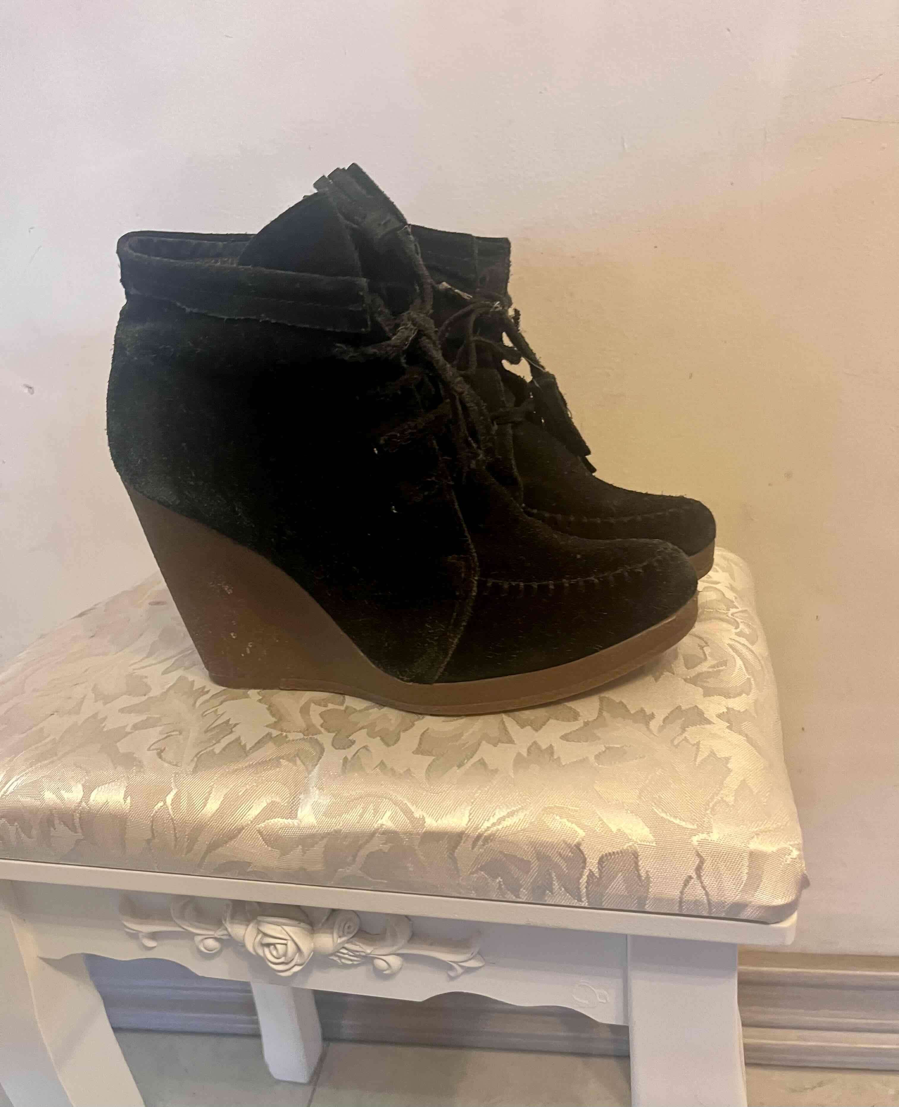 Botines de gamuza marrón y negro - miniatura 4
