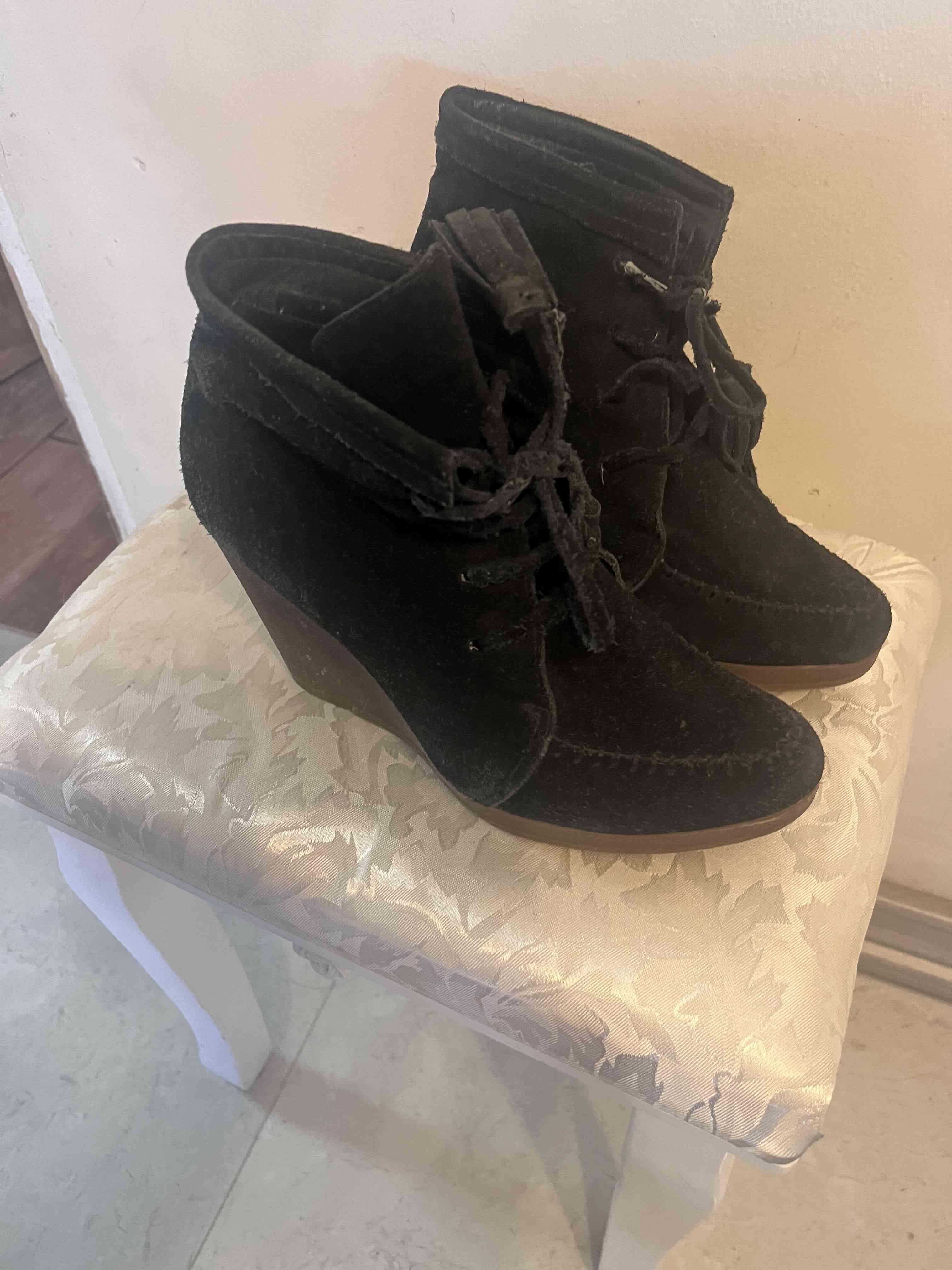 Botines de gamuza marrón y negro - miniatura 5