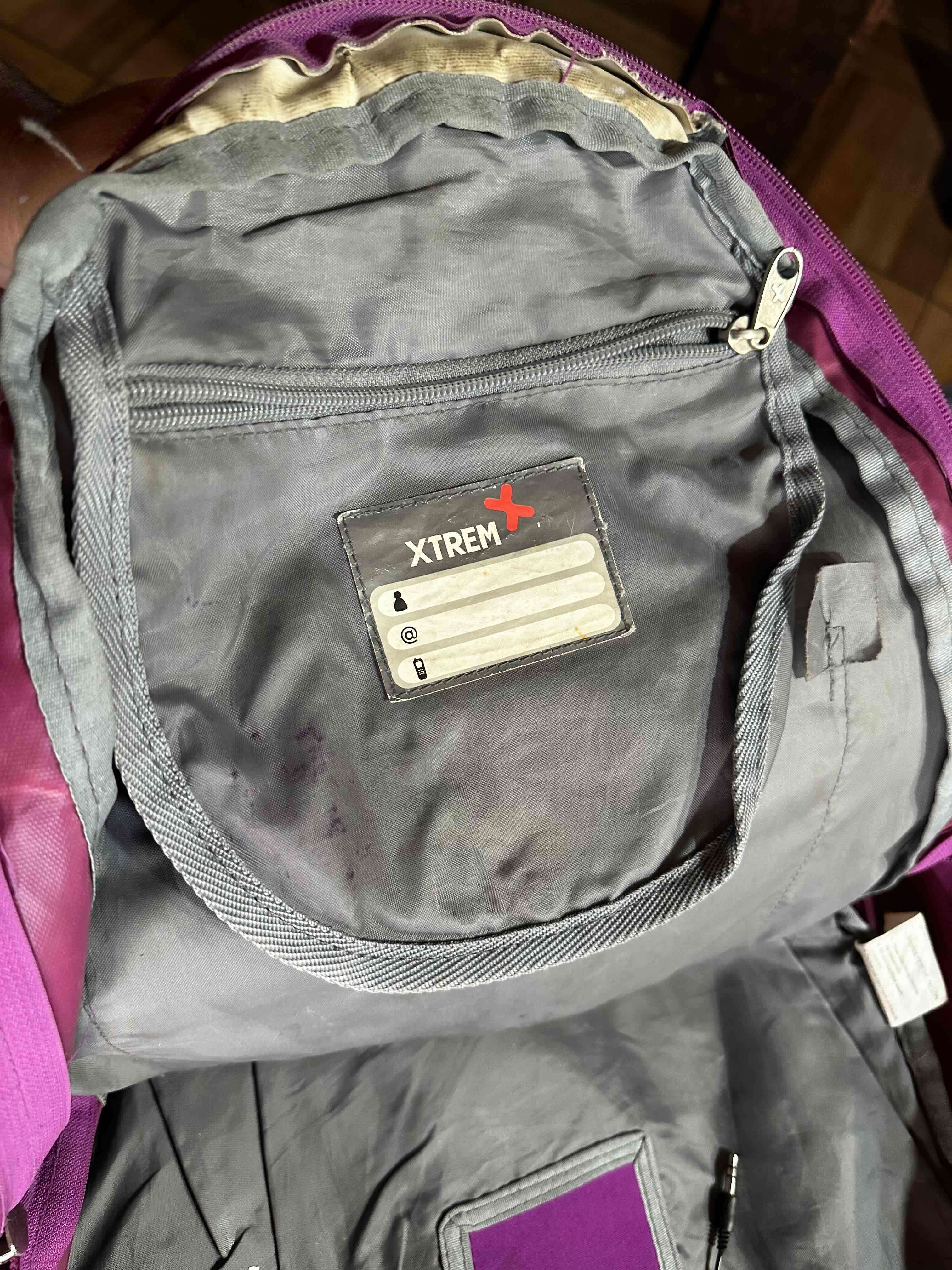 Mochila Xtrem morada con diseño floral - miniatura 4