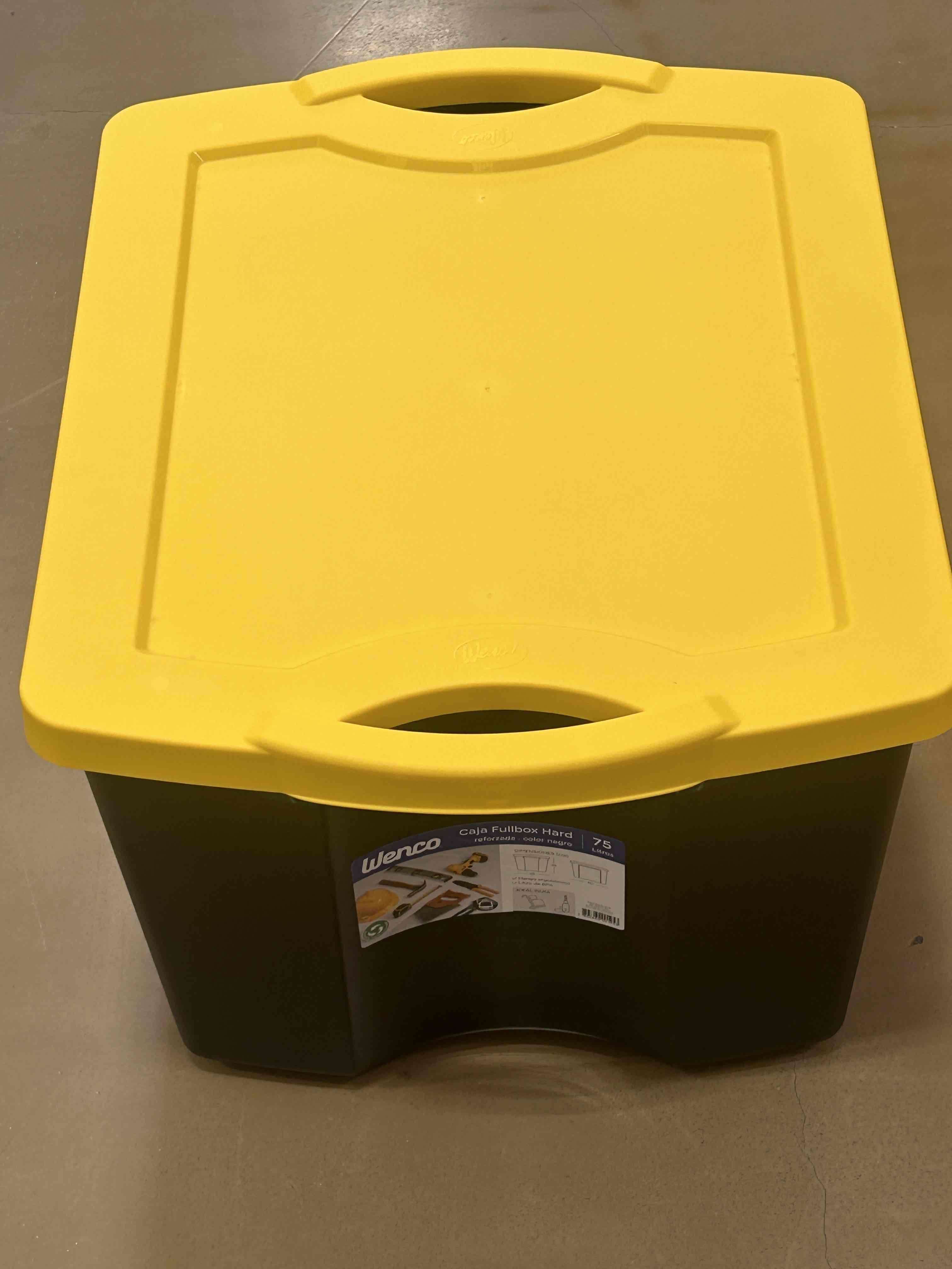 Caja plástica Wenco con tapa amarilla