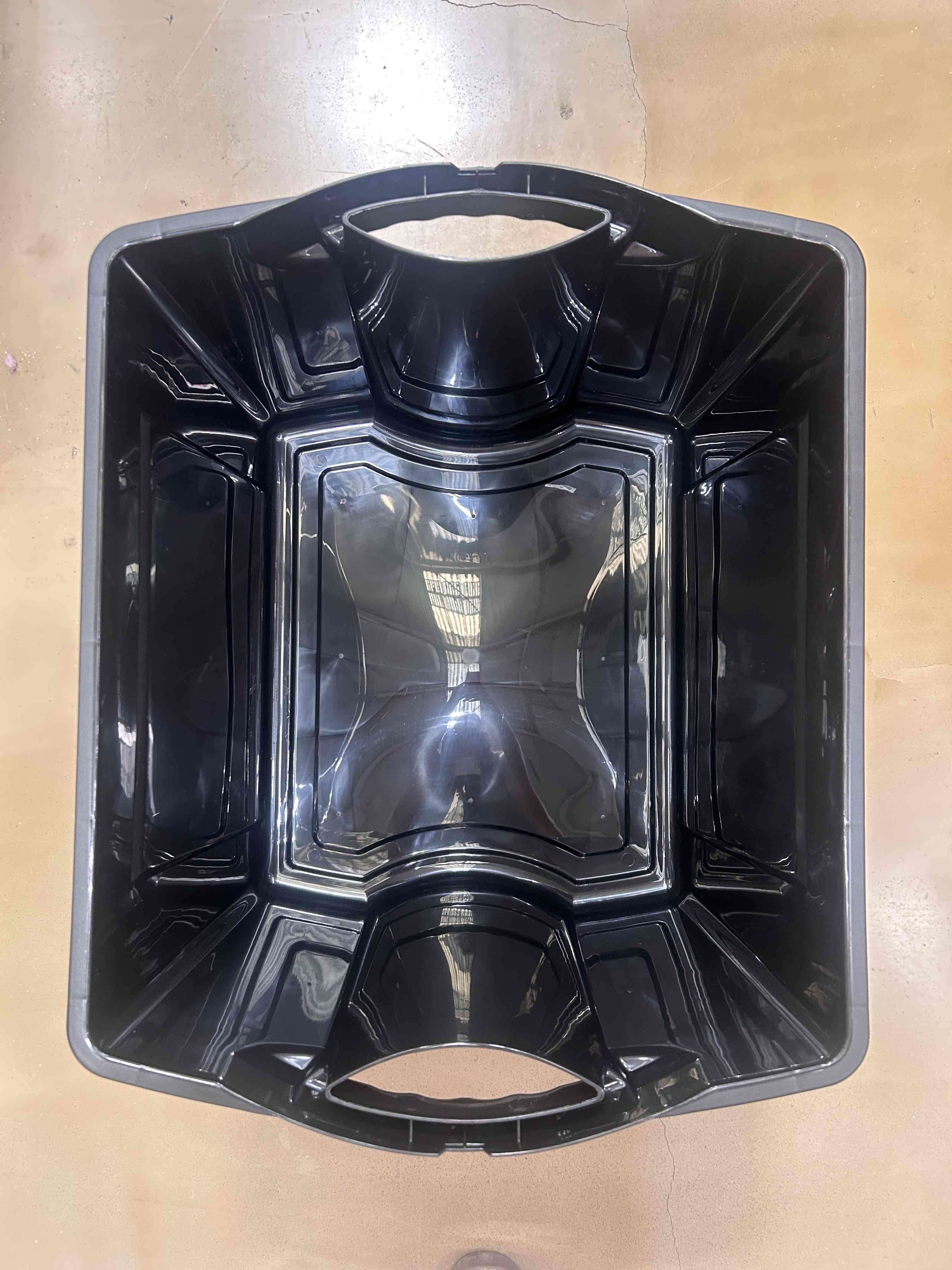 Caja plástica Wenco con tapa amarilla - miniatura 3