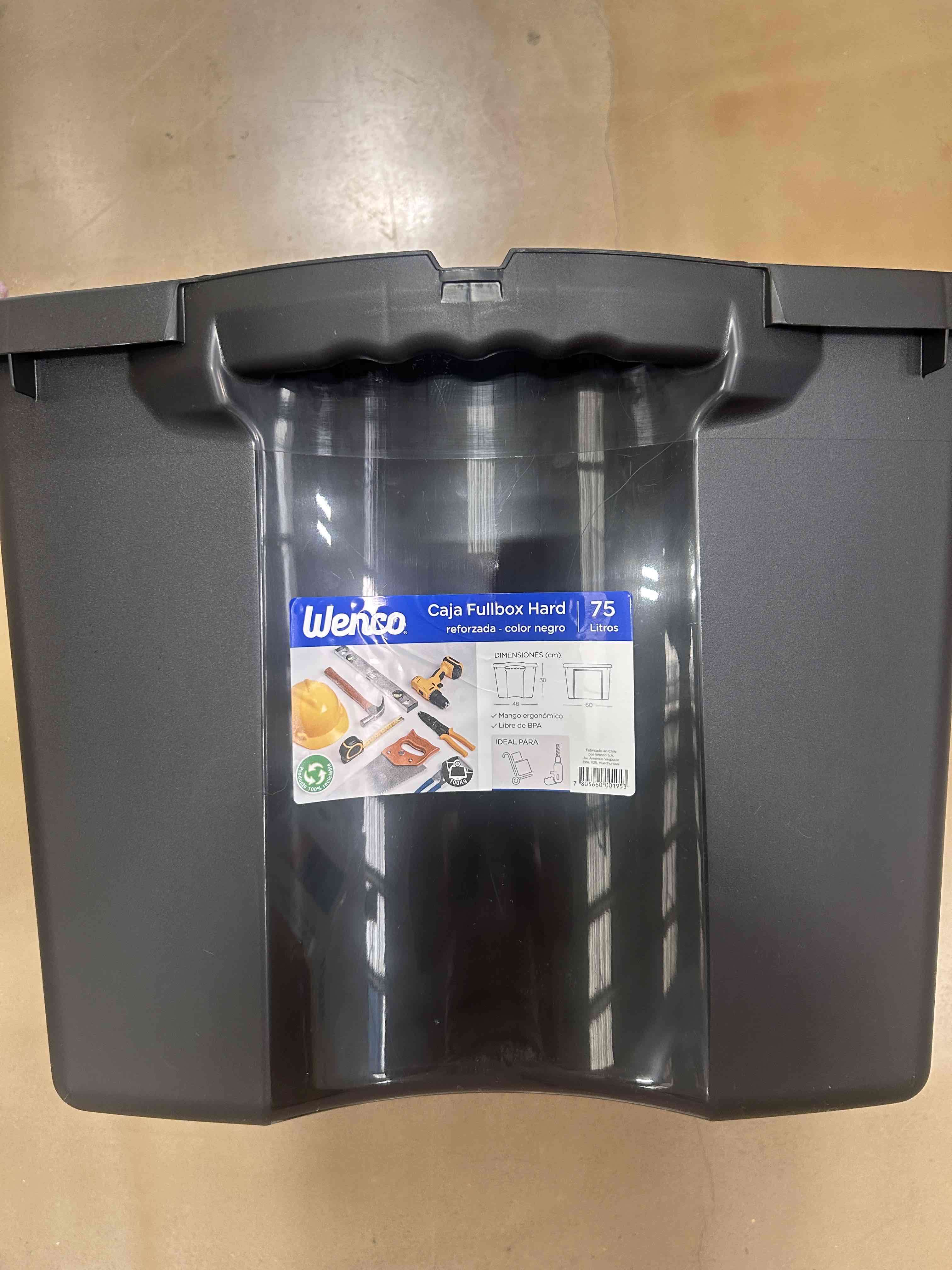 Caja plástica Wenco con tapa amarilla - miniatura 4