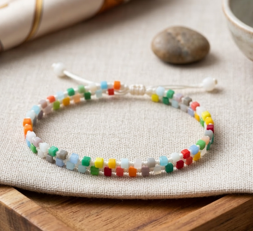 Pulsera de cuentas coloridas