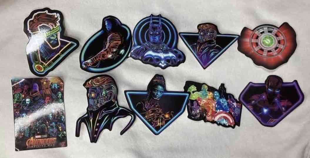 Set de stickers de superhéroes marvel