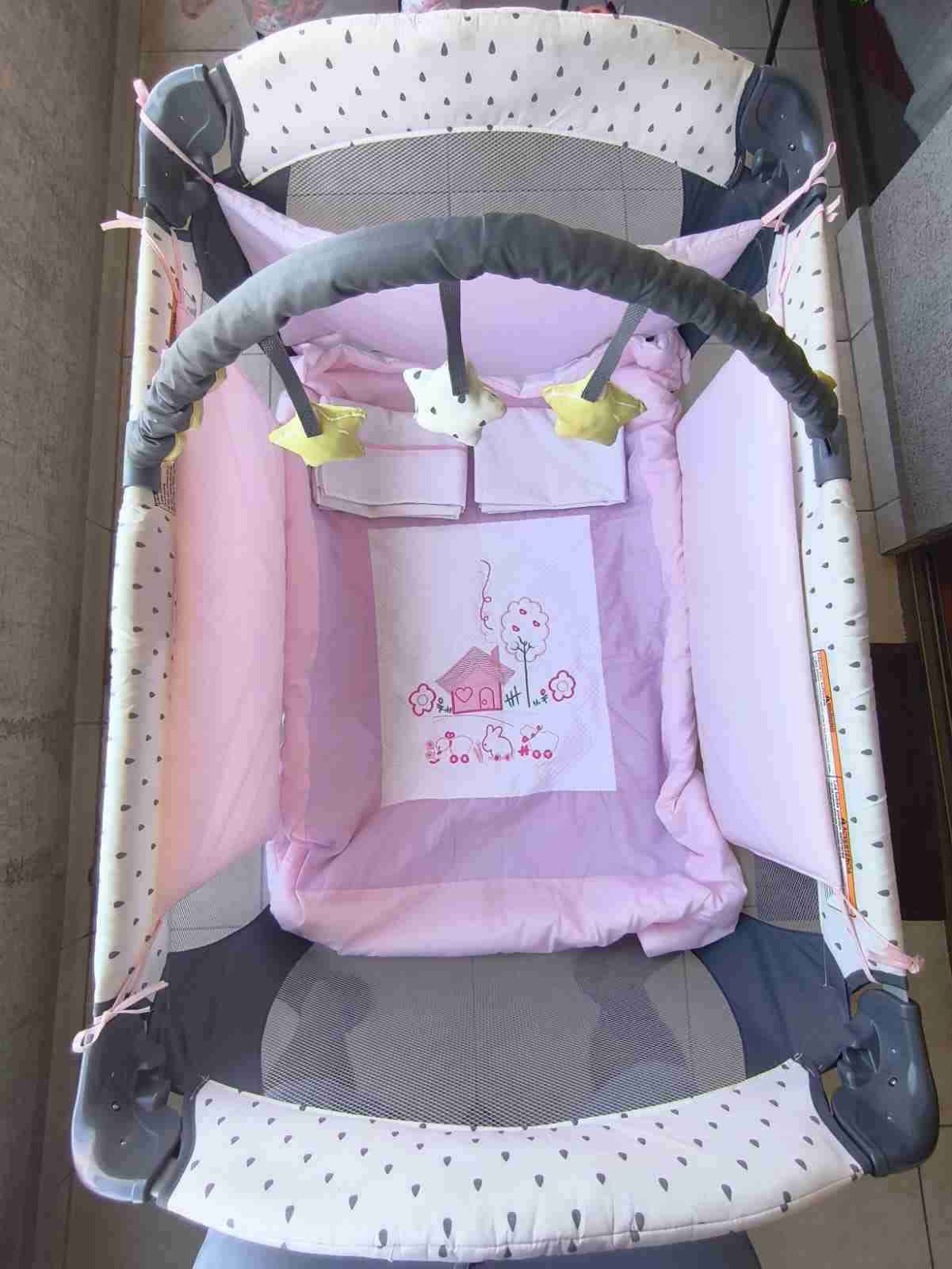 Cuna Corral de Bebé Gris - miniatura 4