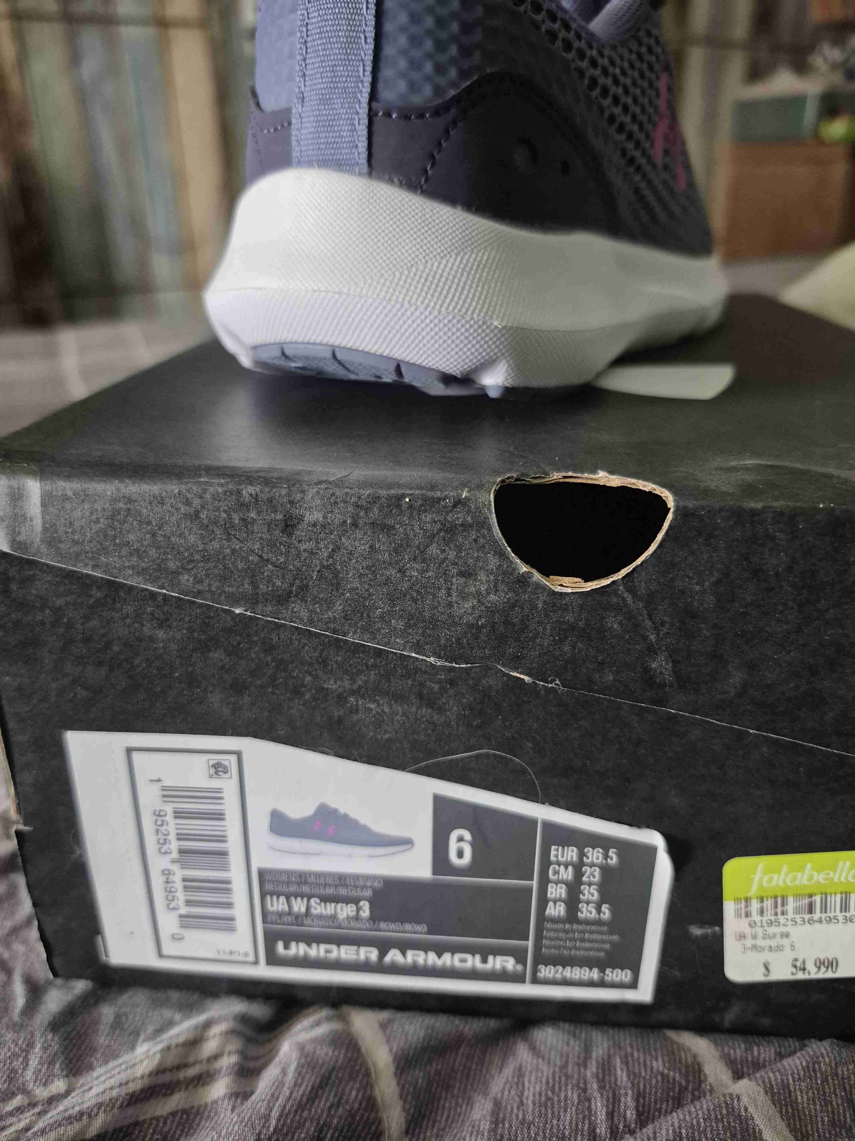 Zapatillas Under Armour gris y violeta - miniatura 2