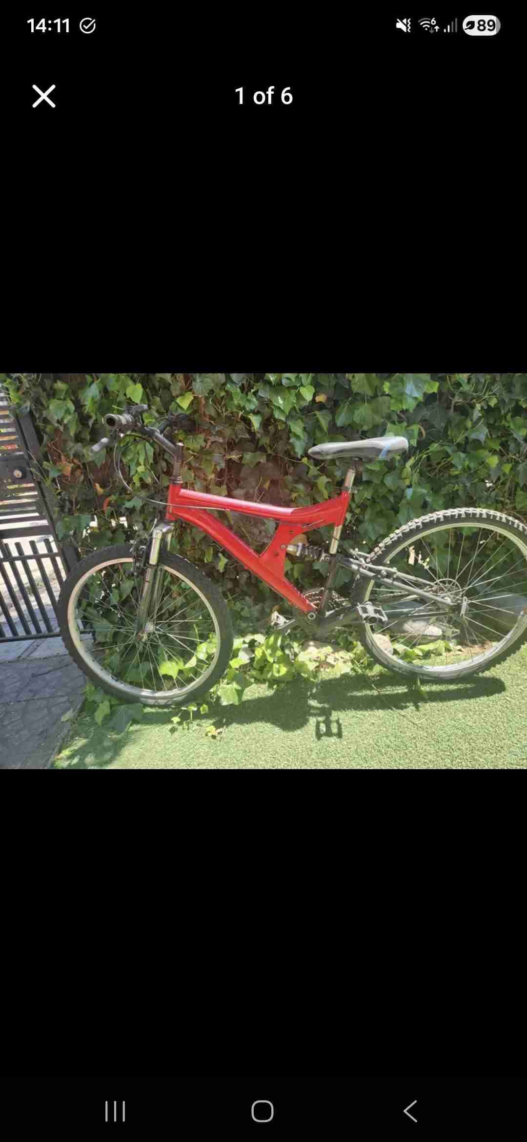 Bicicleta oOxford de montaña roja