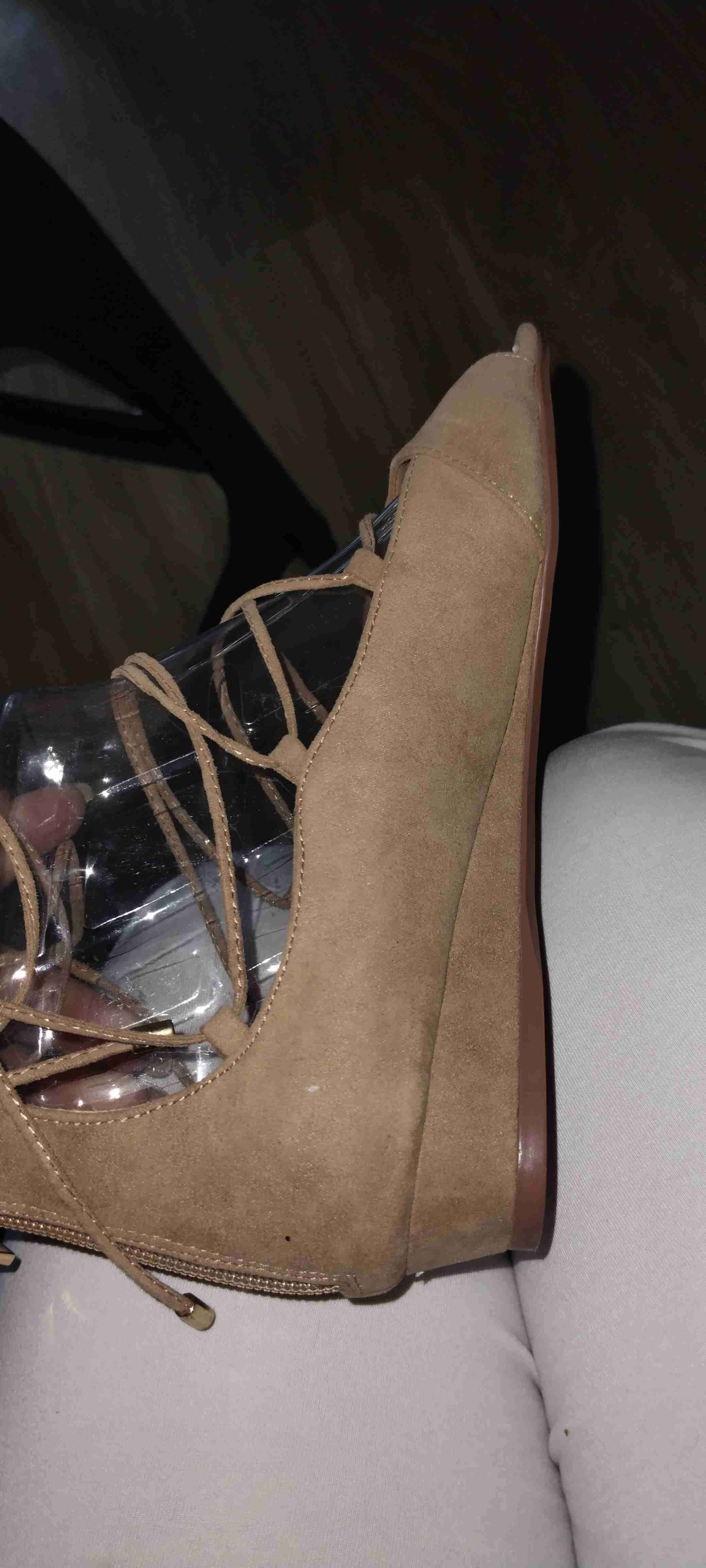 Sandalias camel con cordones - miniatura 3