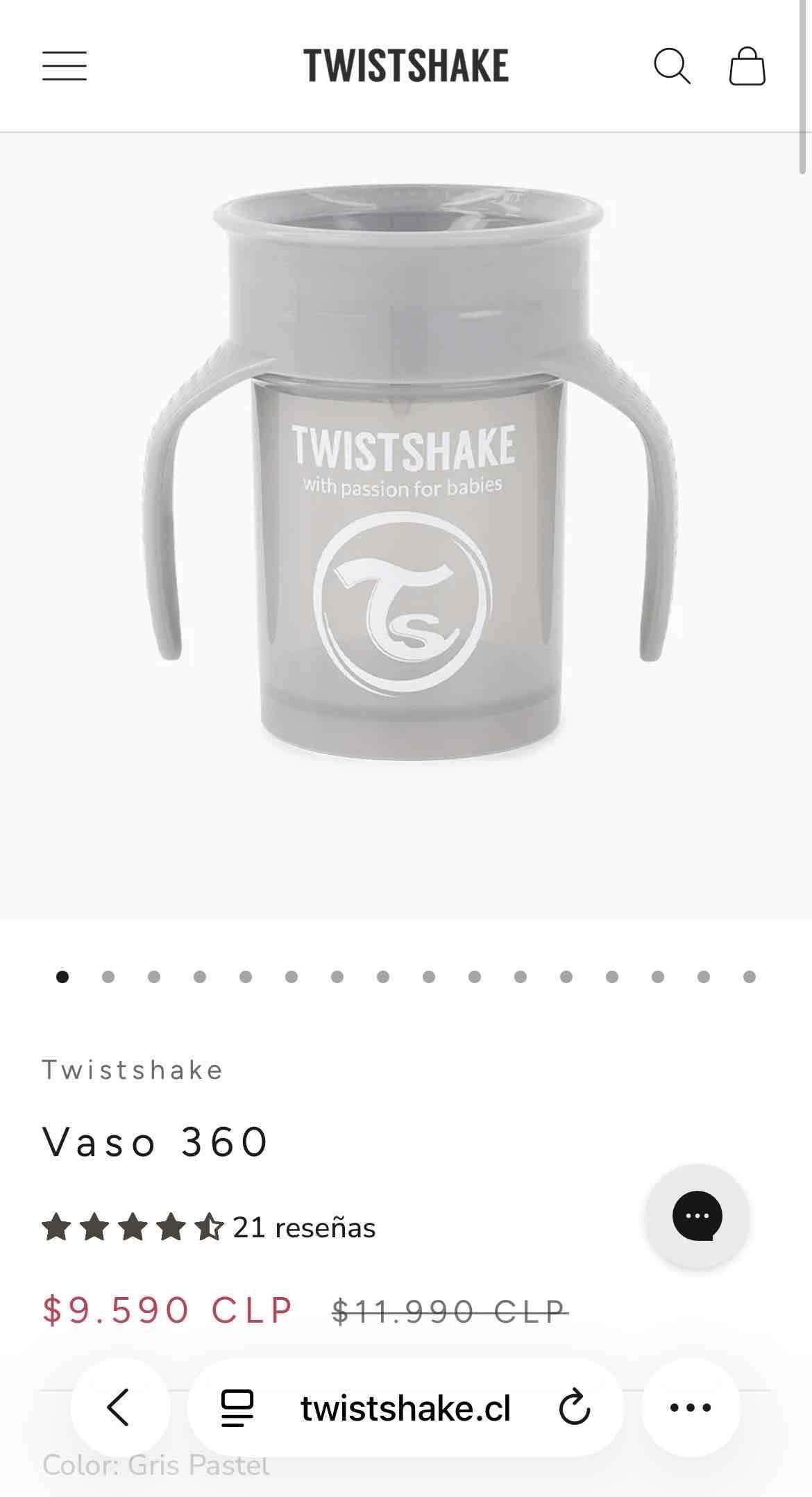Vaso Twistshake 360 gris - miniatura 6