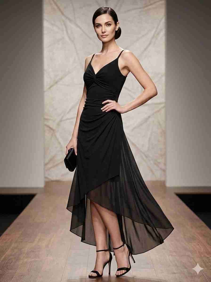 Vestido negro elegante - miniatura 2