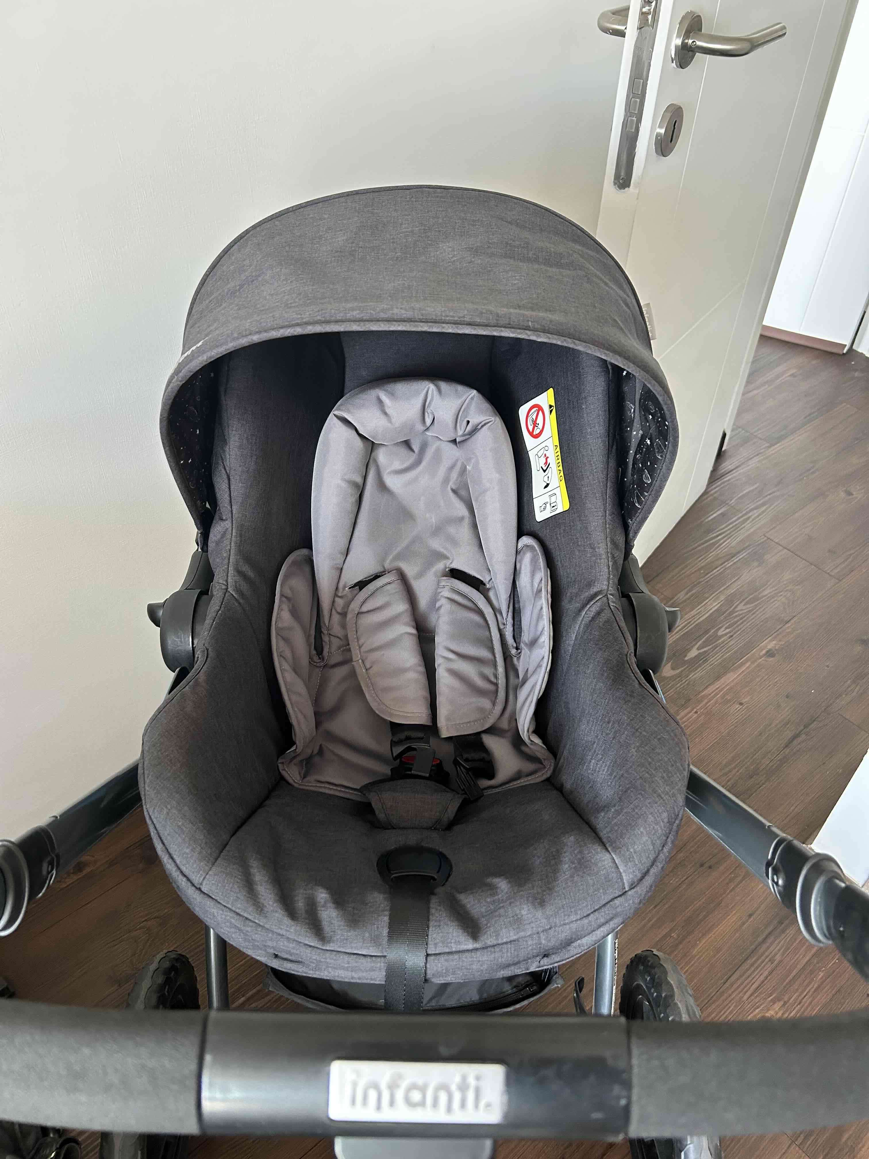 Coche de bebé Infanti gris - miniatura 4