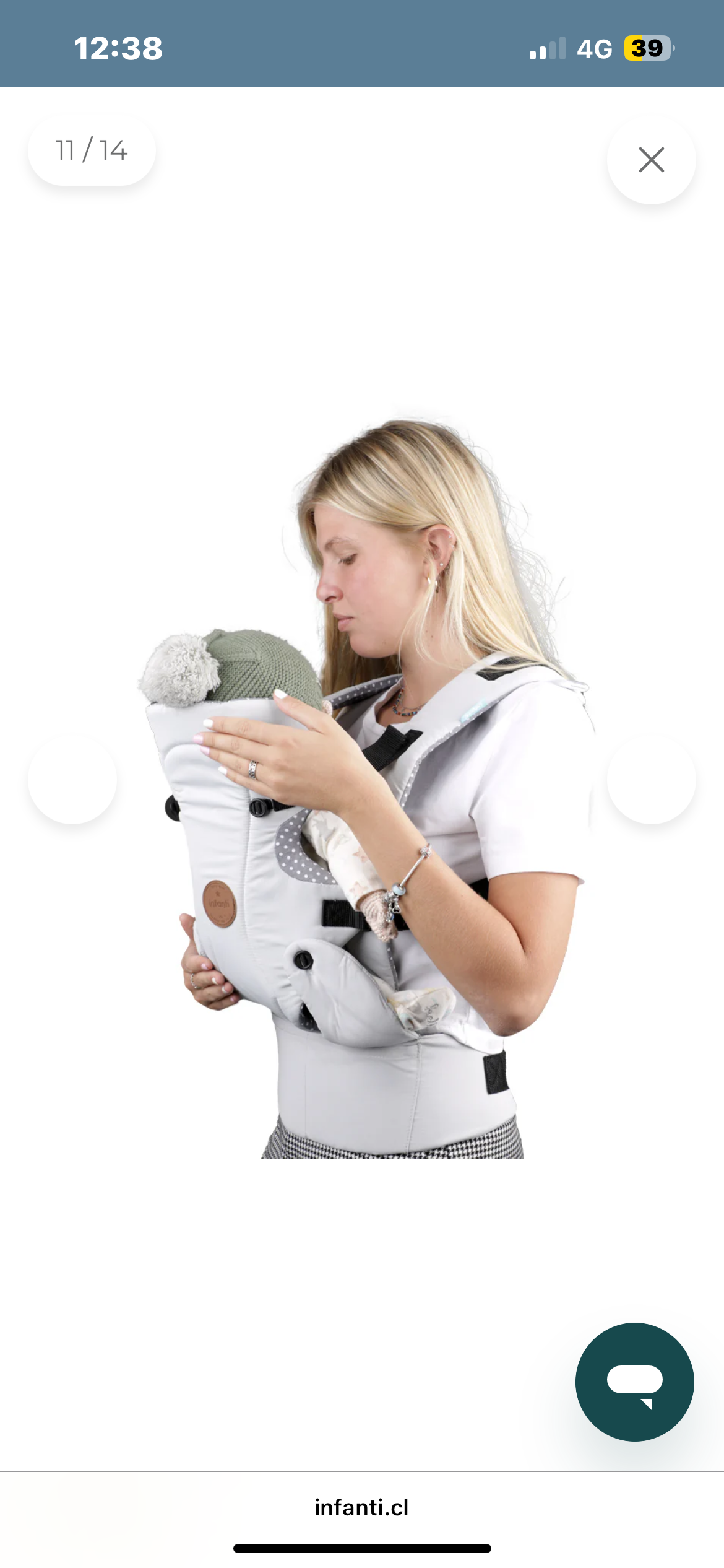 Mochila portabebés gris Infanti