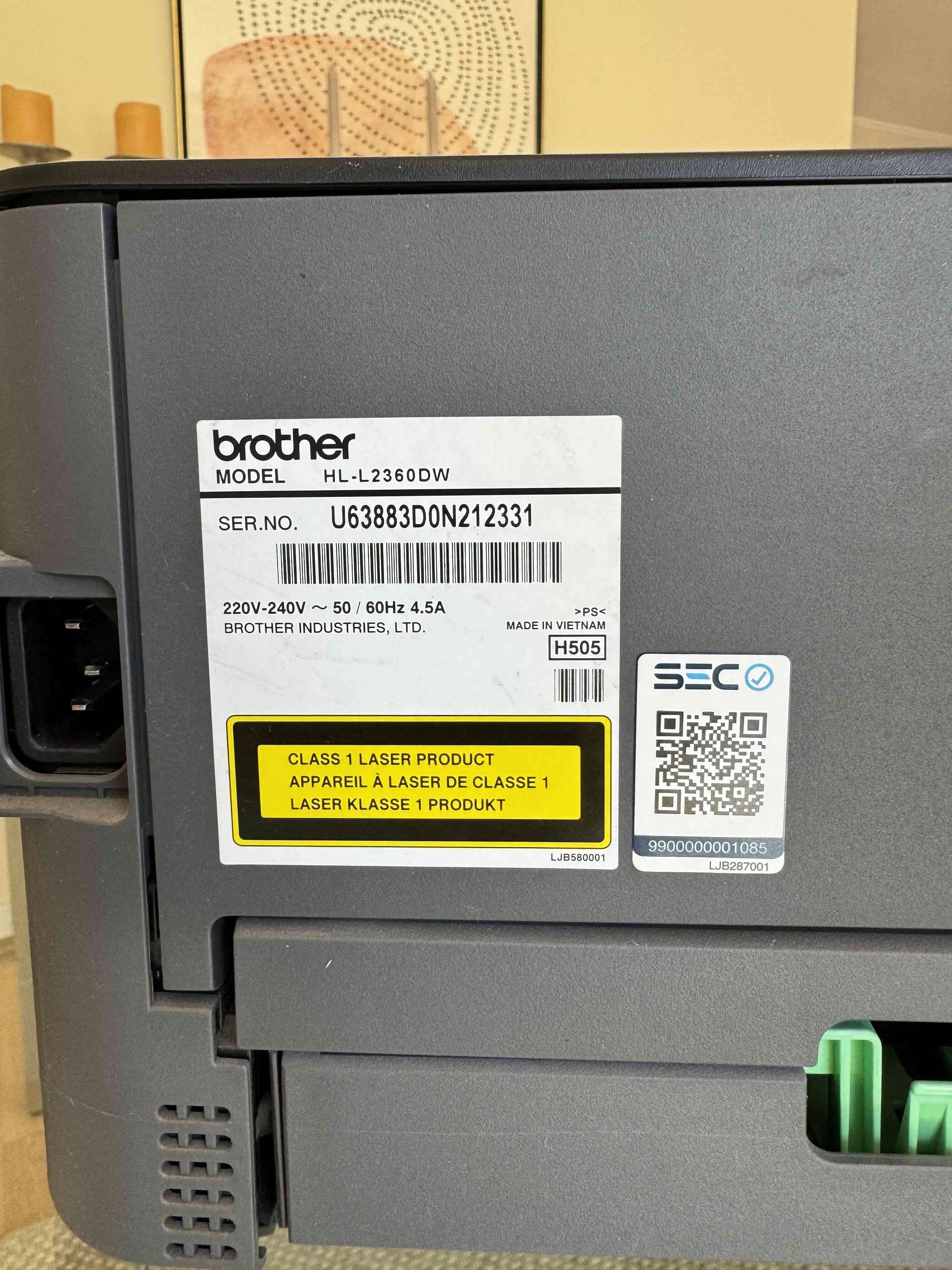 Impresora láser Brother negra - miniatura 3