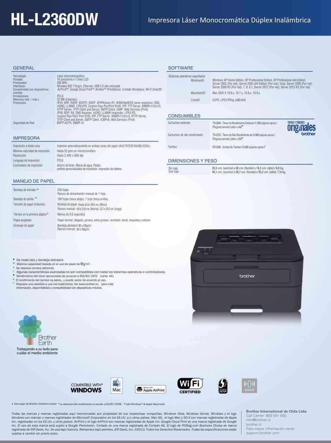 Impresora láser Brother negra - miniatura 5