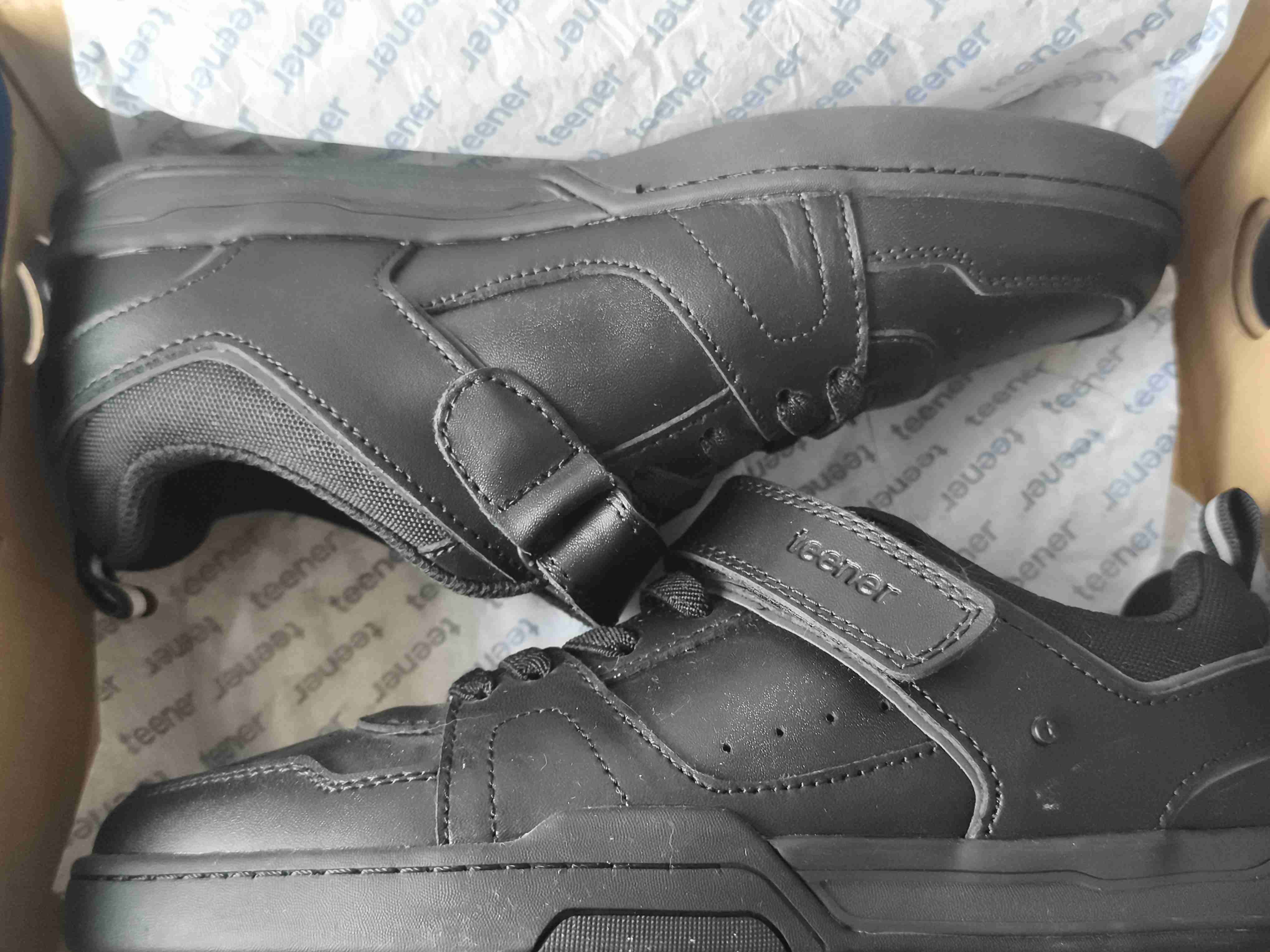 Zapatillas negras con velcro Colegio SIN USO - miniatura 4