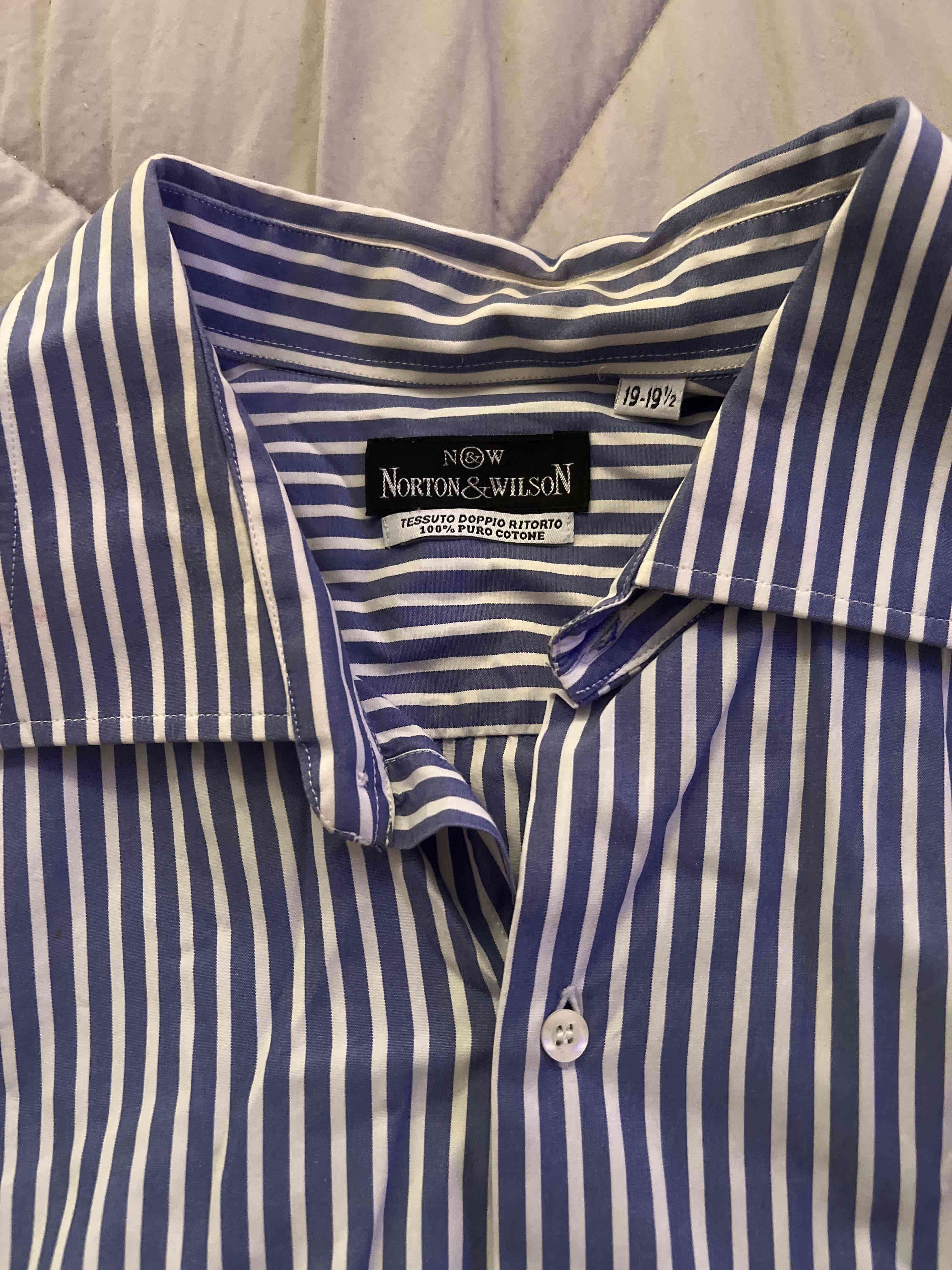 Camisa rayada azul Norton & Wilson