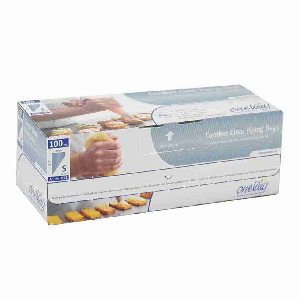 Caja de  manga pasteleras transparentes tamaño S - miniatura 2