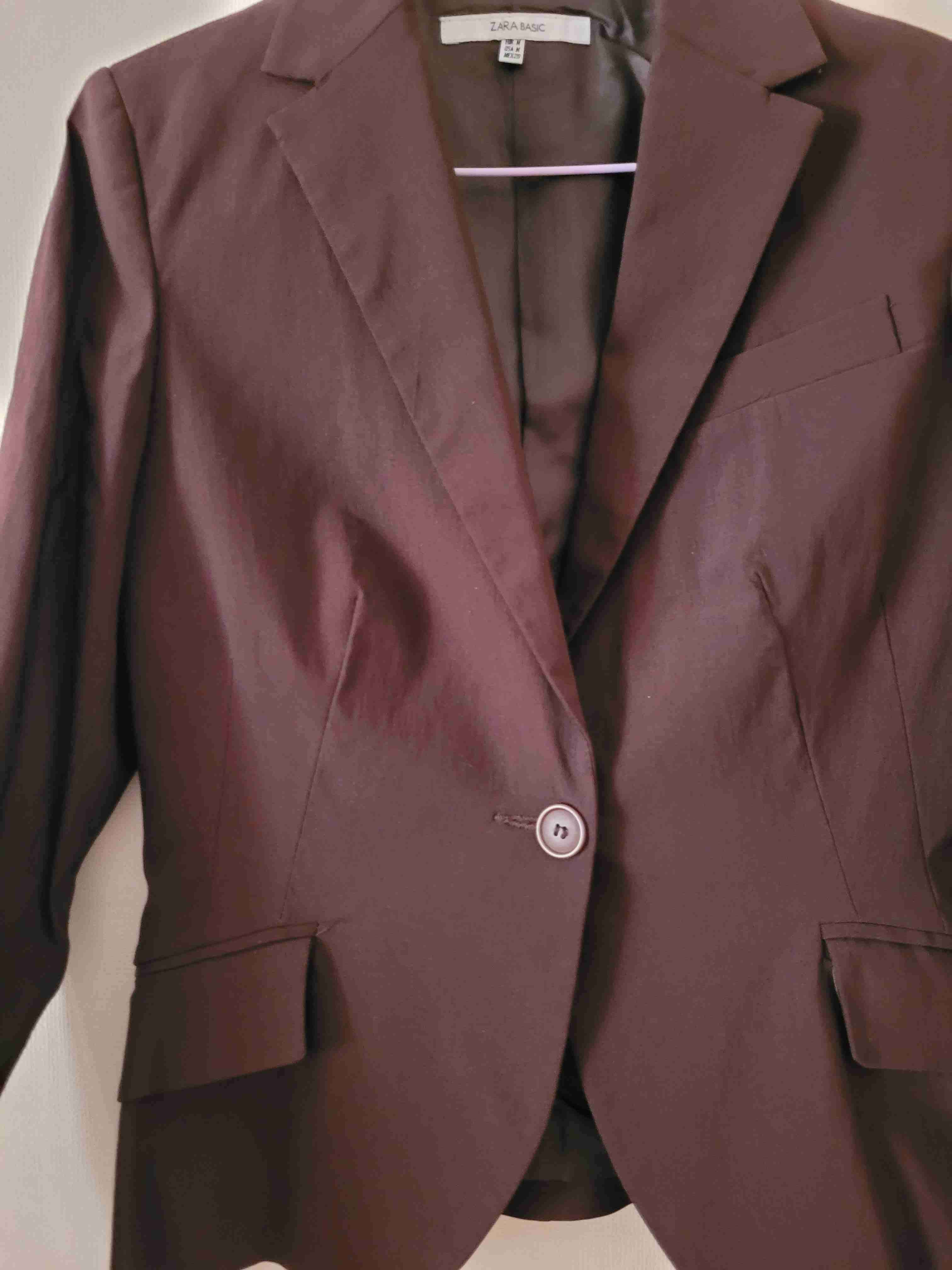 Blazer Zara Basic café Moro - miniatura 3