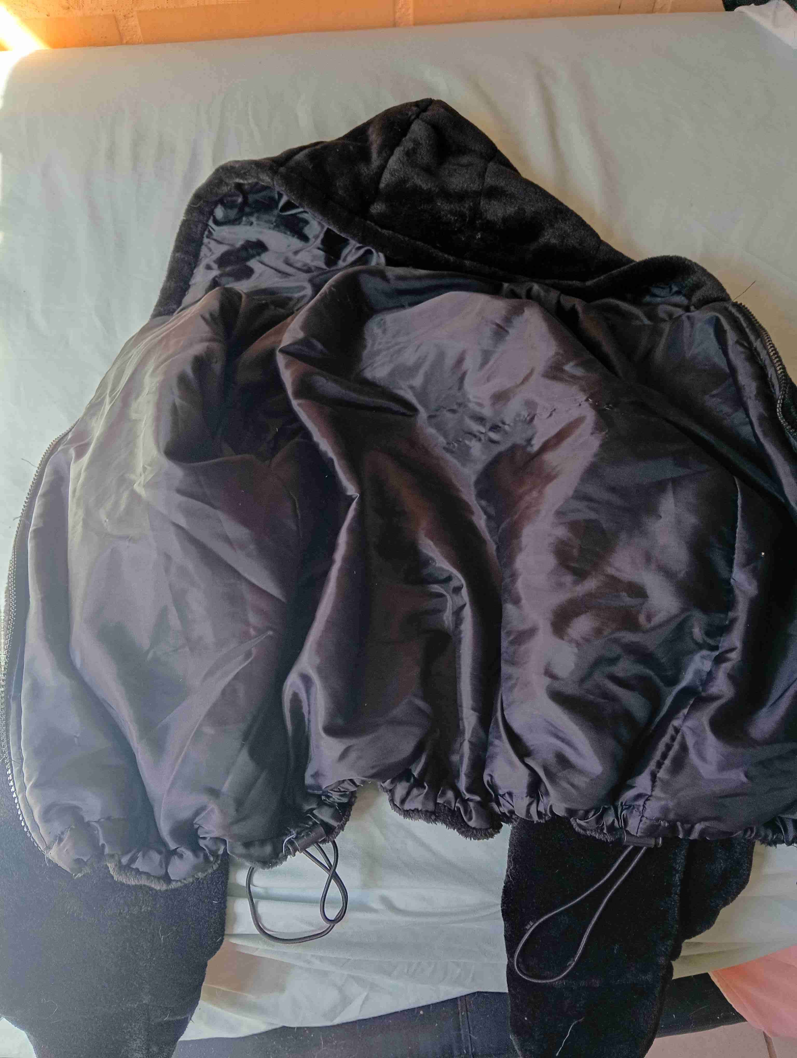 Chaqueta de peluche negra - miniatura 2