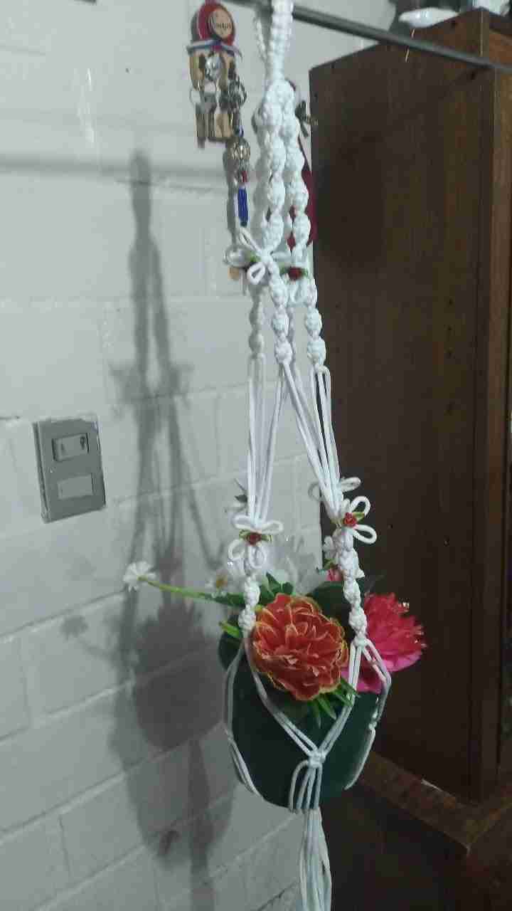Colgante para plantas de macramé