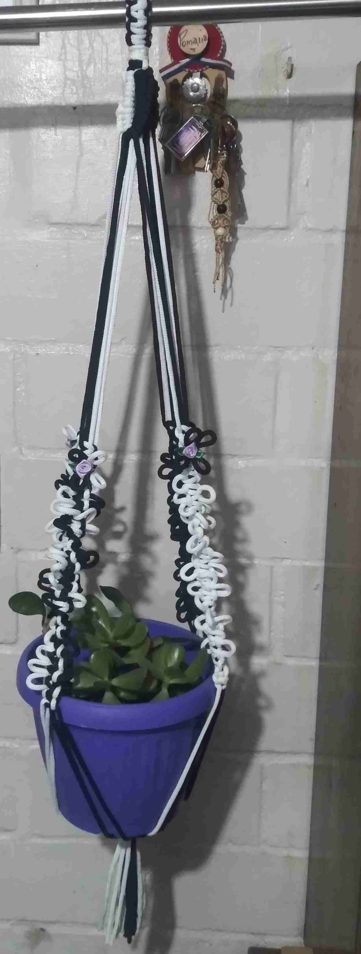 Colgante para plantas de macramé - miniatura 6