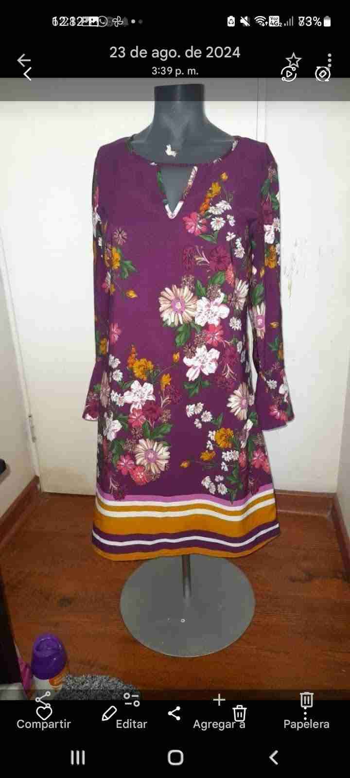 Vestido largo estampado leopardo - miniatura 6