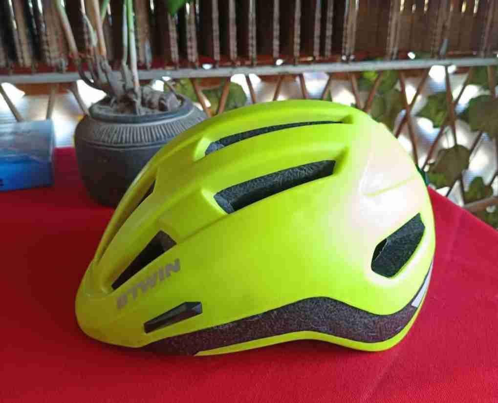 Casco de bicicleta Btwin amarillo