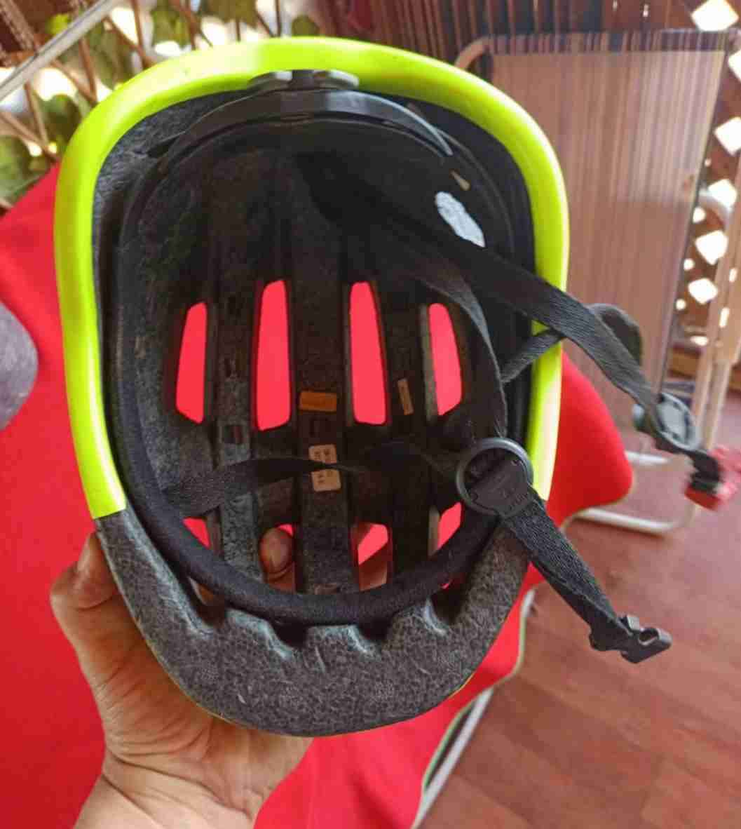 Casco de bicicleta Btwin amarillo - miniatura 2