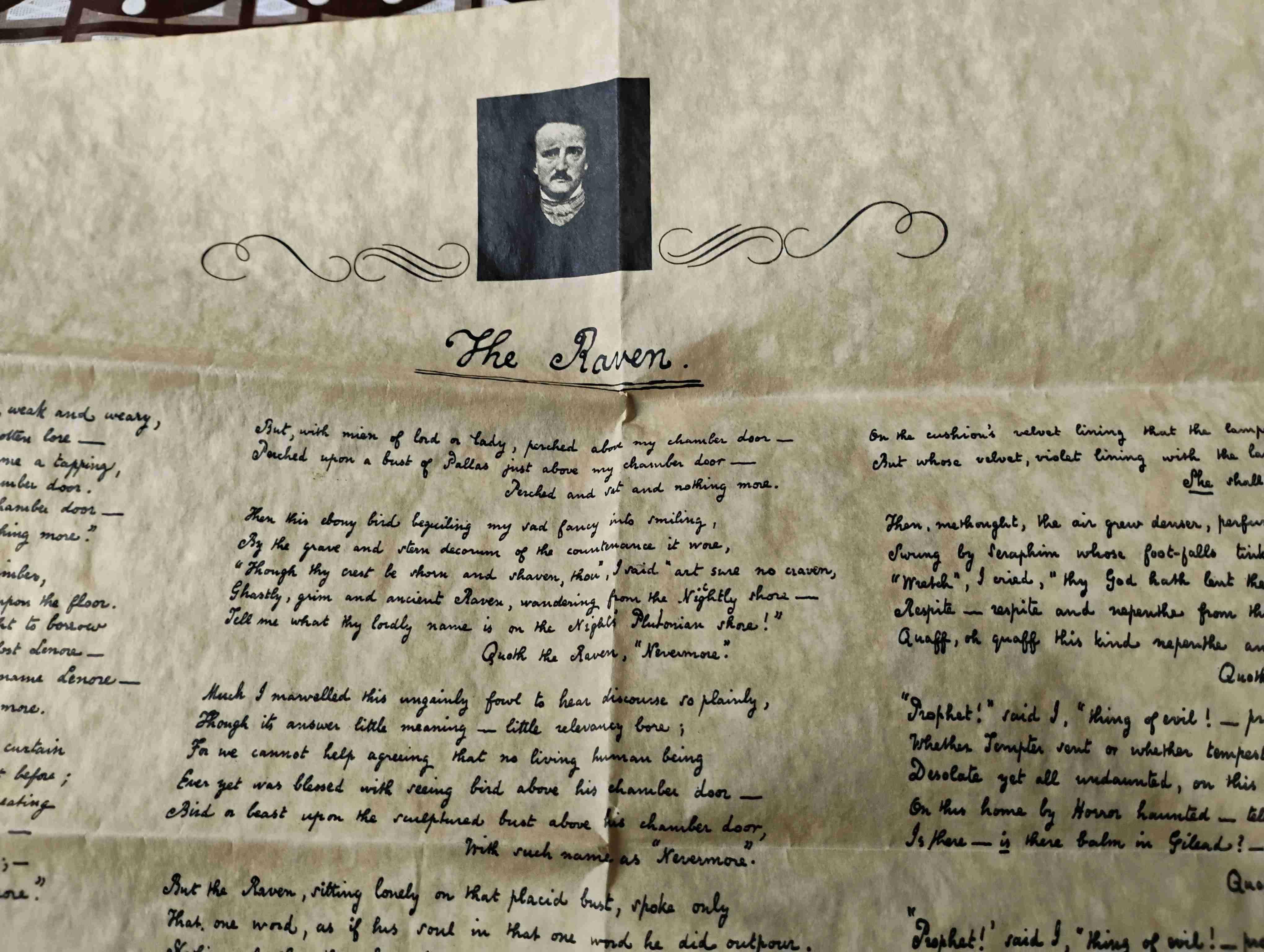 Reproducción de 'The Raven' en pergamino - miniatura 2