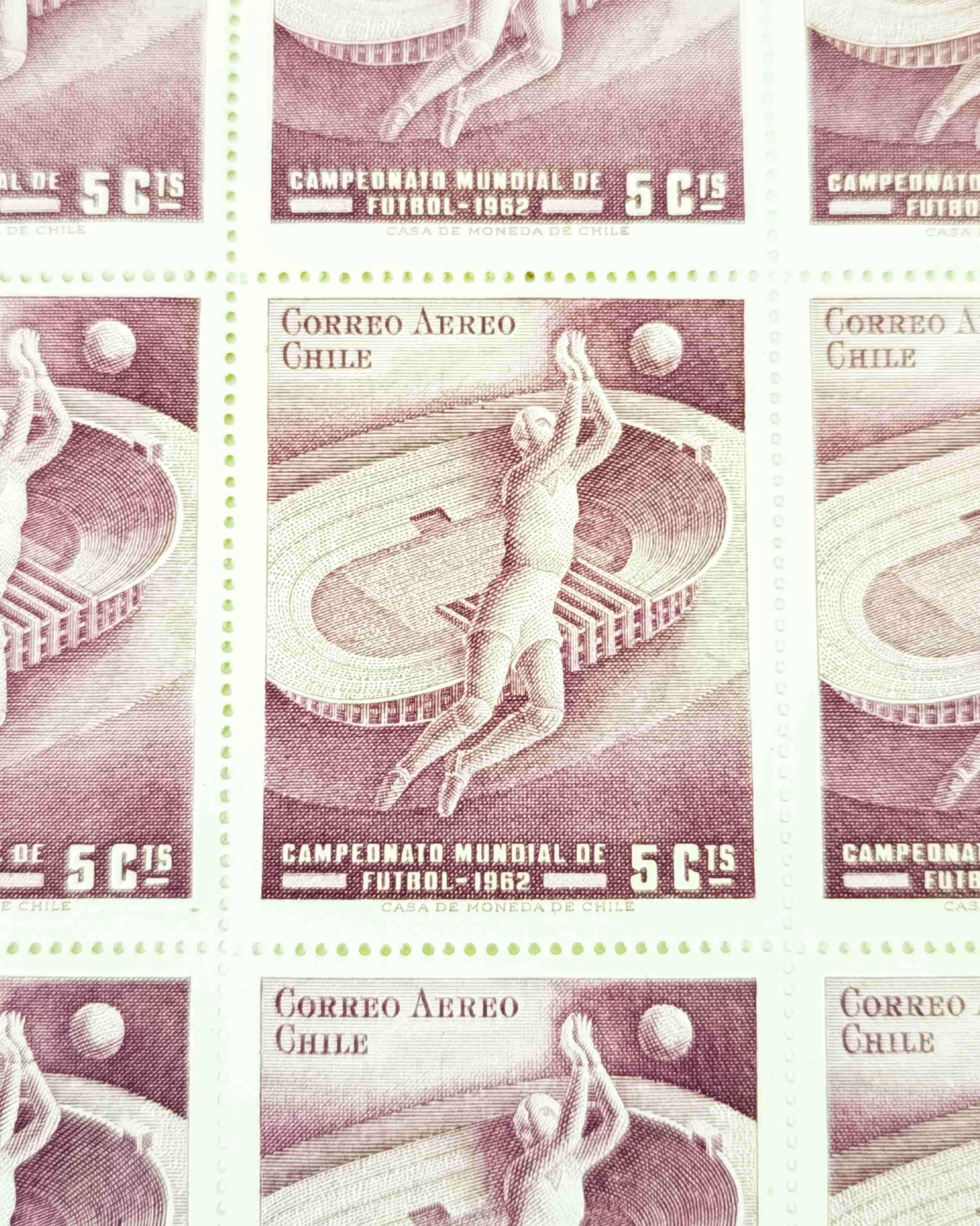 Sellos Mundial de fútbol, Chile 1962. - miniatura 3