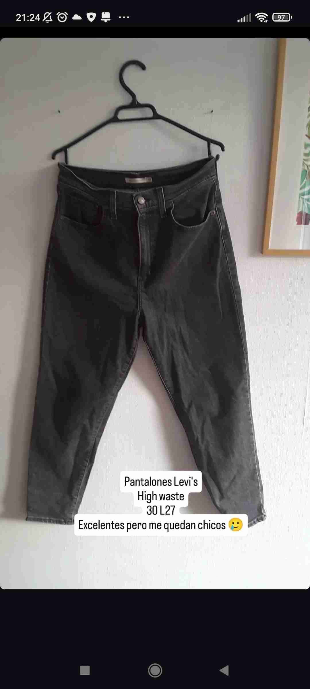 Jeans Levis negros talla 30 - miniatura 2